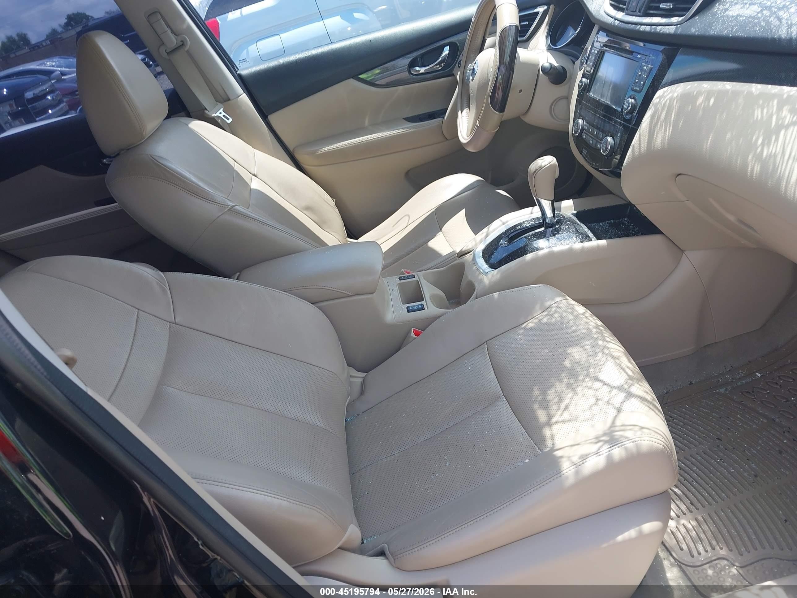 2014 Nissan Rogue Sl Black vin: 5N1AT2MT3EC811269