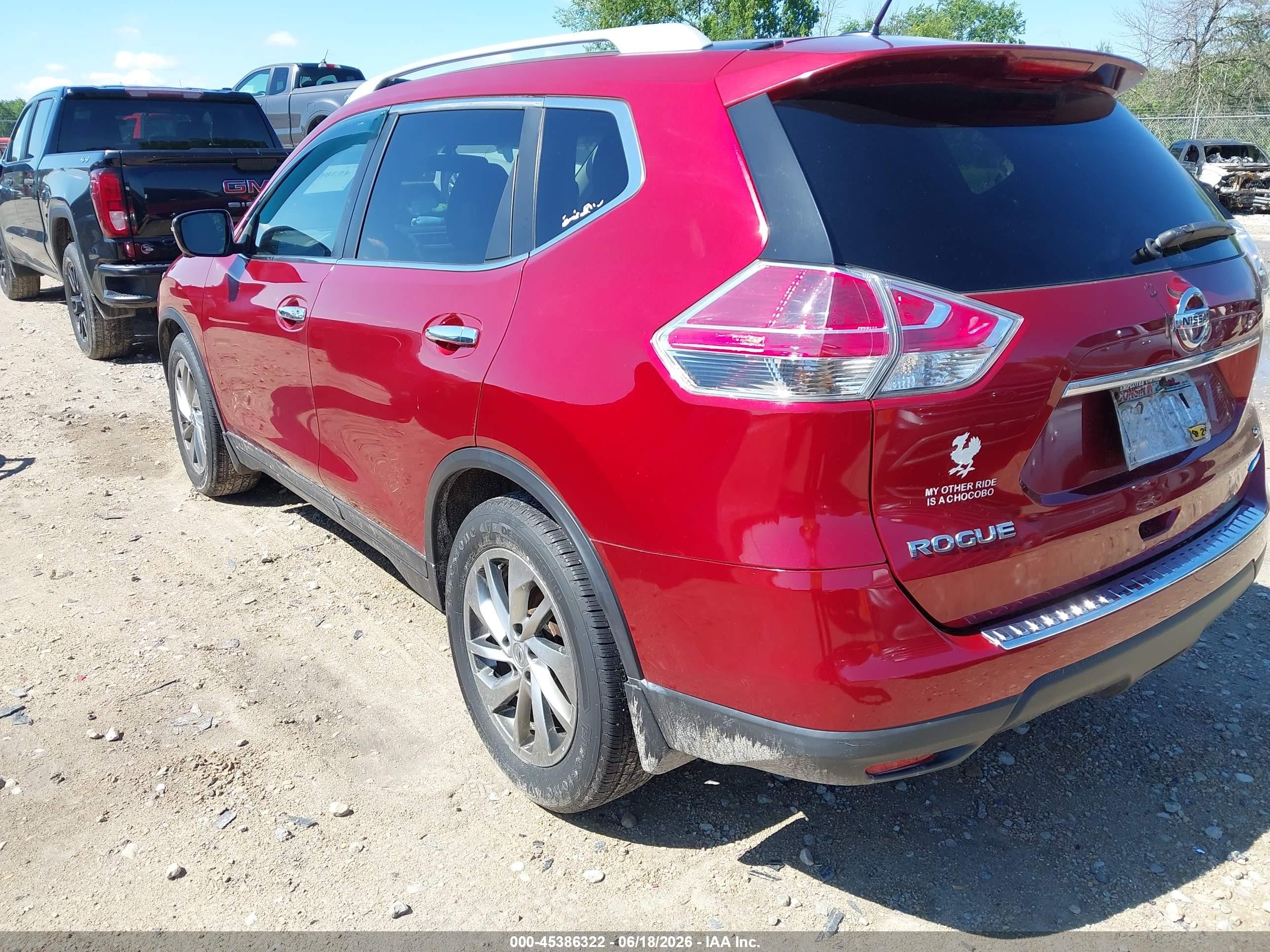 2014 Nissan Rogue Sl Orange vin: 5N1AT2MT3EC823731