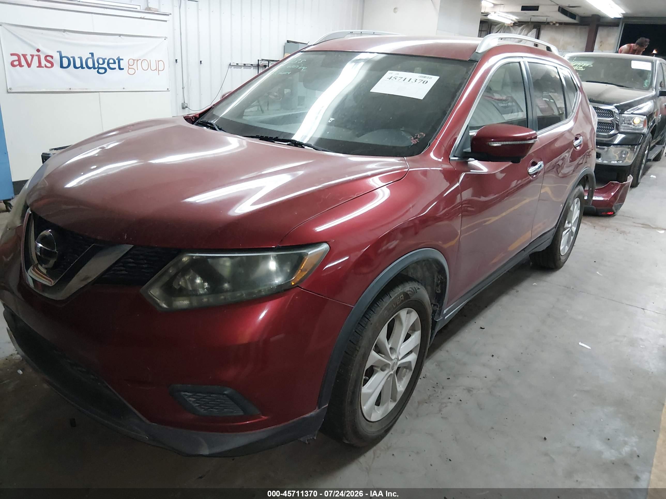 2014 Nissan Rogue Sv Red vin: 5N1AT2MT3EC824247
