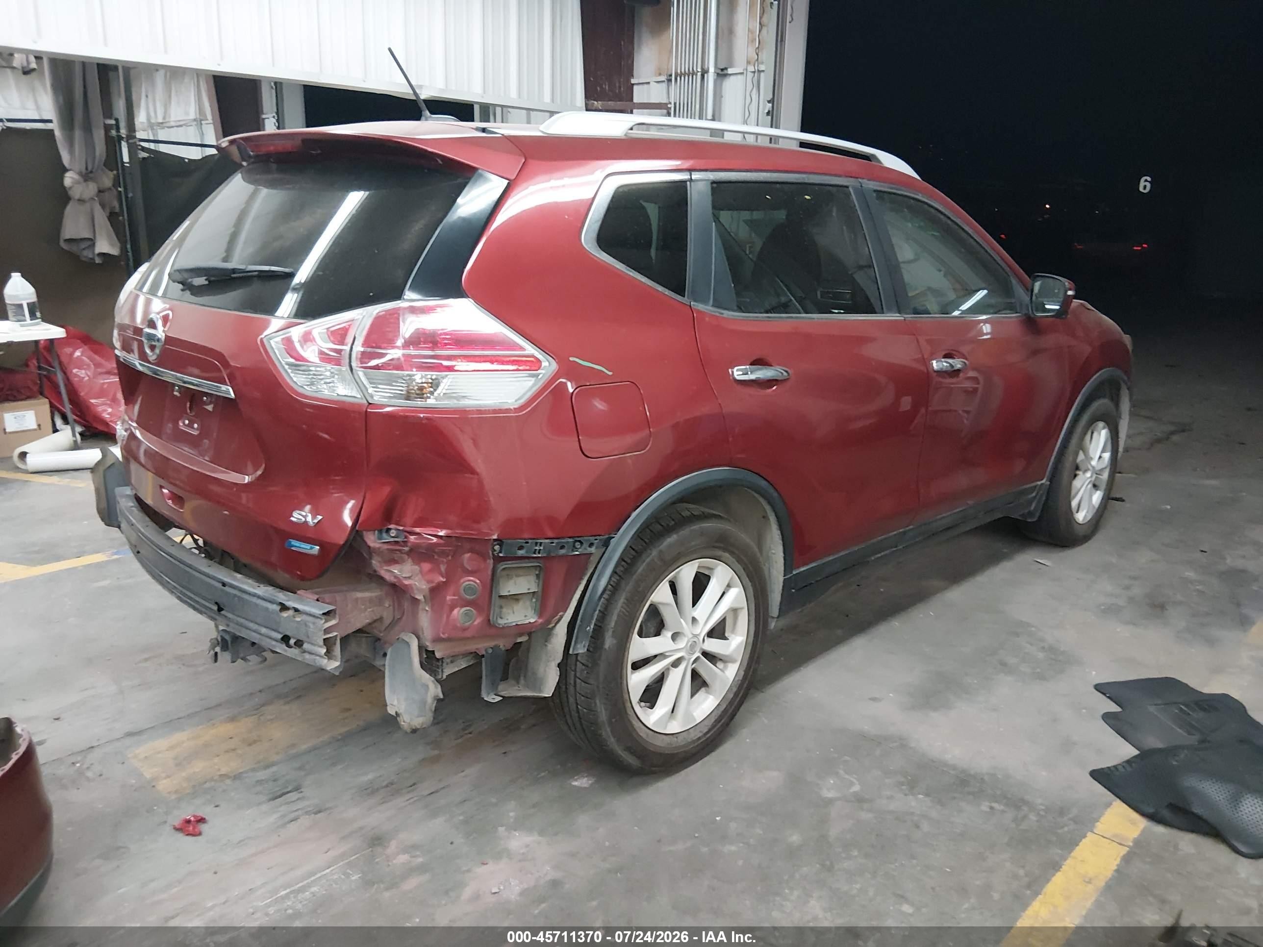 2014 Nissan Rogue Sv Red vin: 5N1AT2MT3EC824247