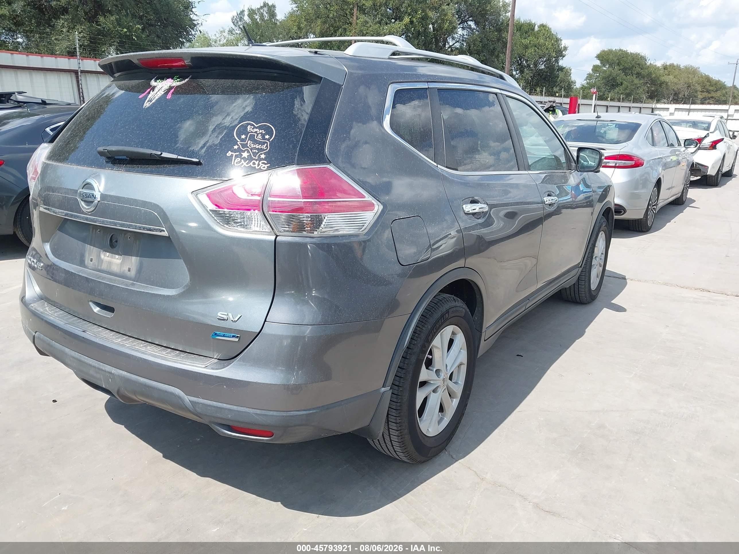 2014 Nissan Rogue Sv Gray vin: 5N1AT2MT3EC825088