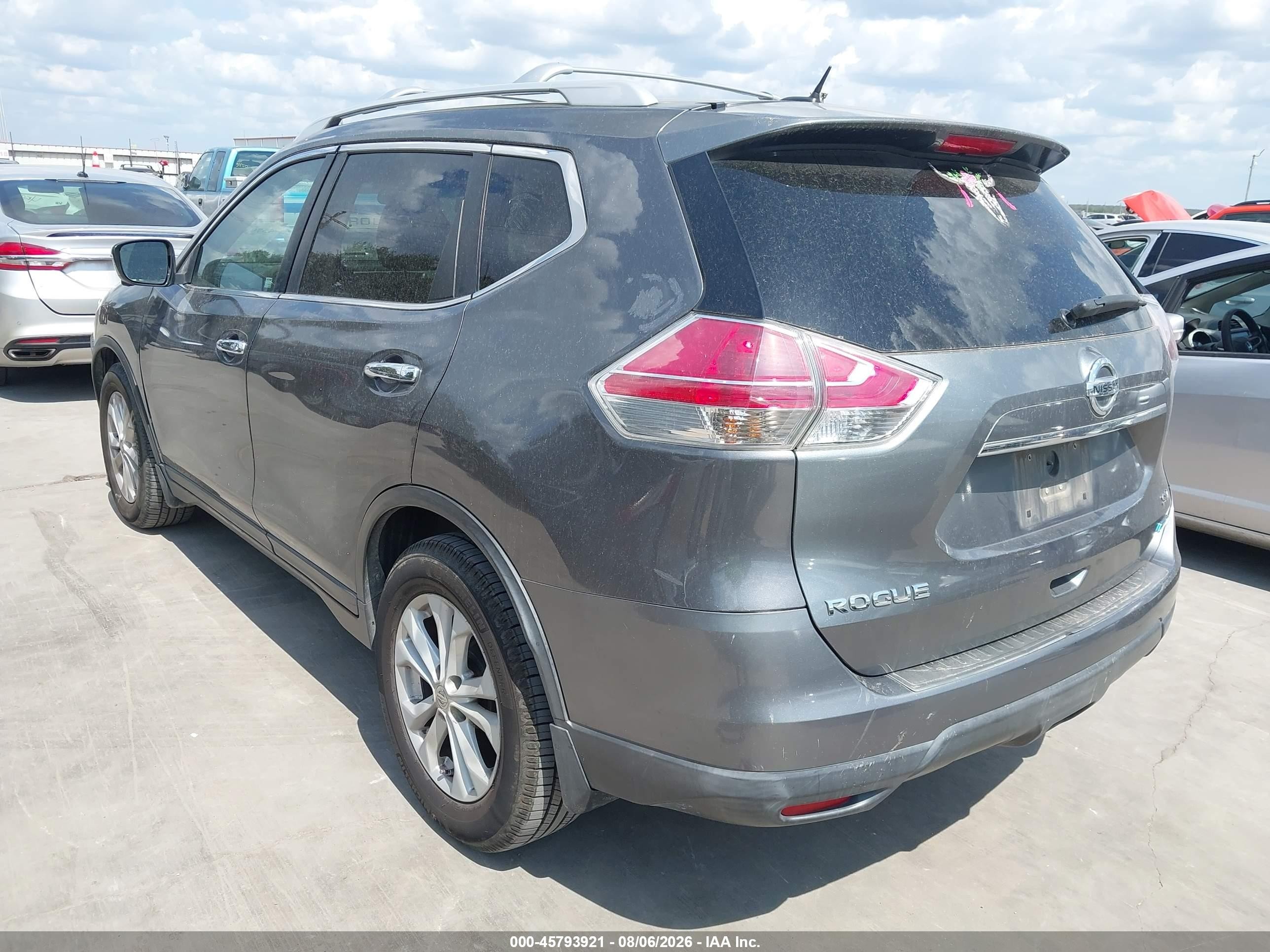 2014 Nissan Rogue Sv Gray vin: 5N1AT2MT3EC825088