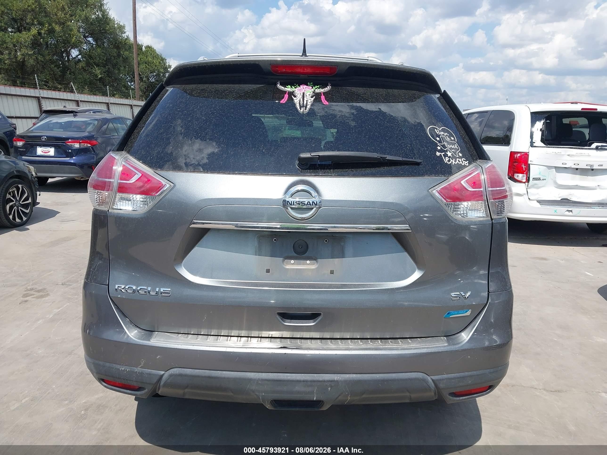 2014 Nissan Rogue Sv Gray vin: 5N1AT2MT3EC825088