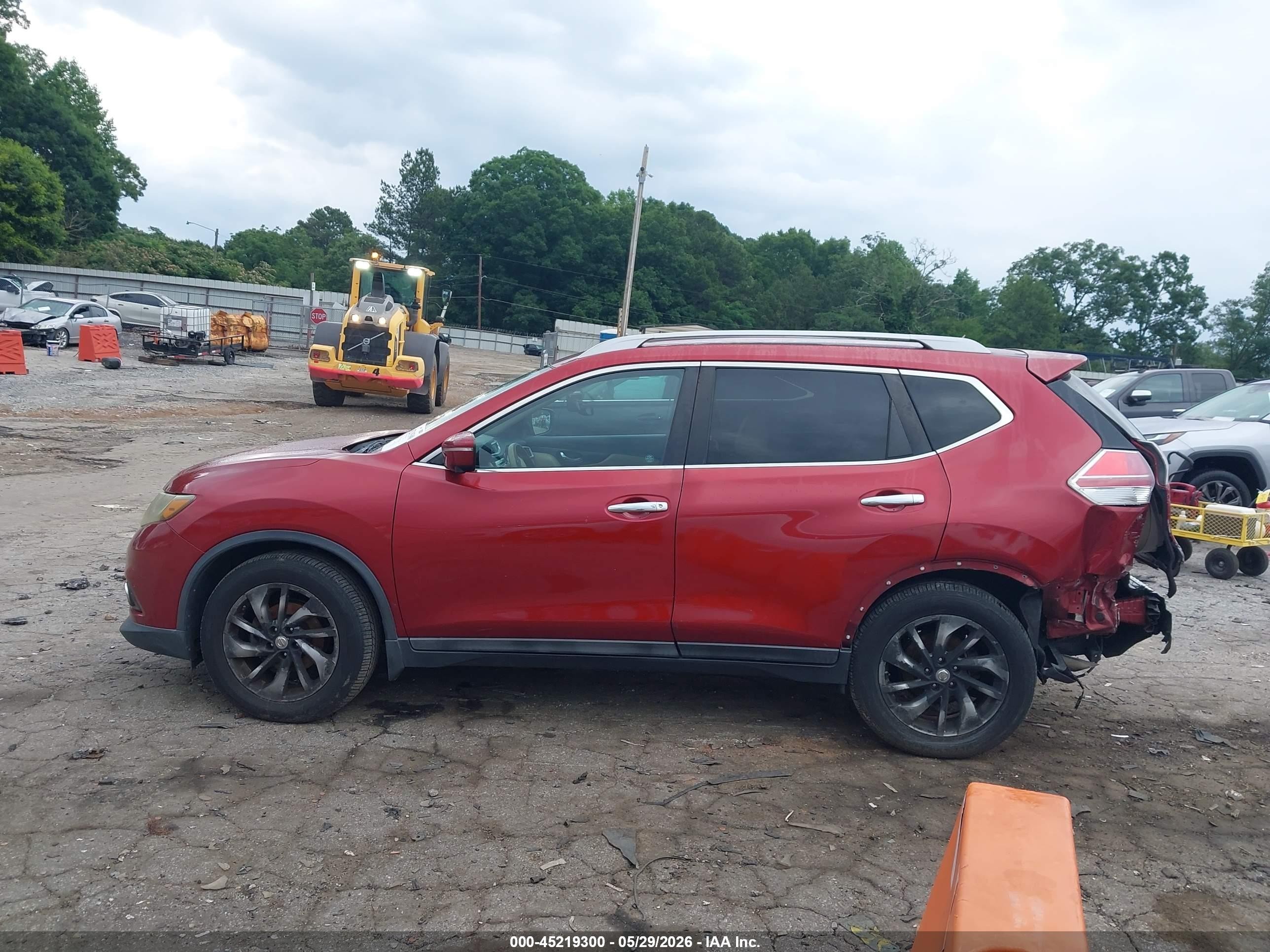 2014 Nissan Rogue Sl Red vin: 5N1AT2MT3EC825558