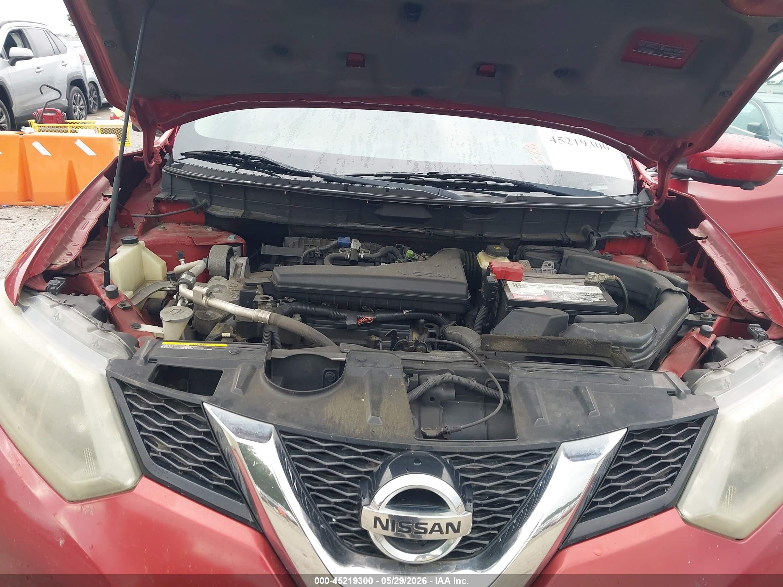 2014 Nissan Rogue Sl Red vin: 5N1AT2MT3EC825558