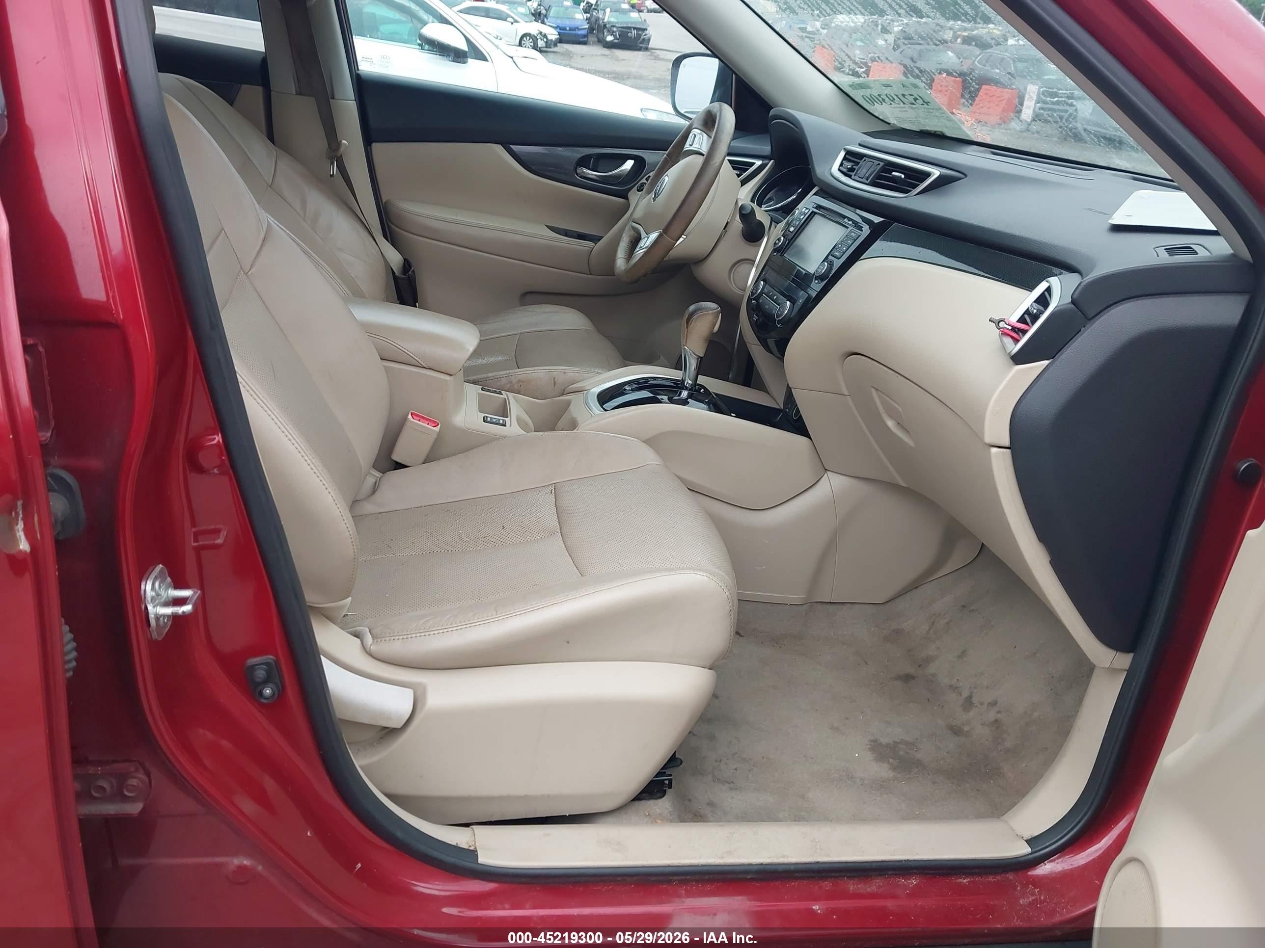 2014 Nissan Rogue Sl Red vin: 5N1AT2MT3EC825558