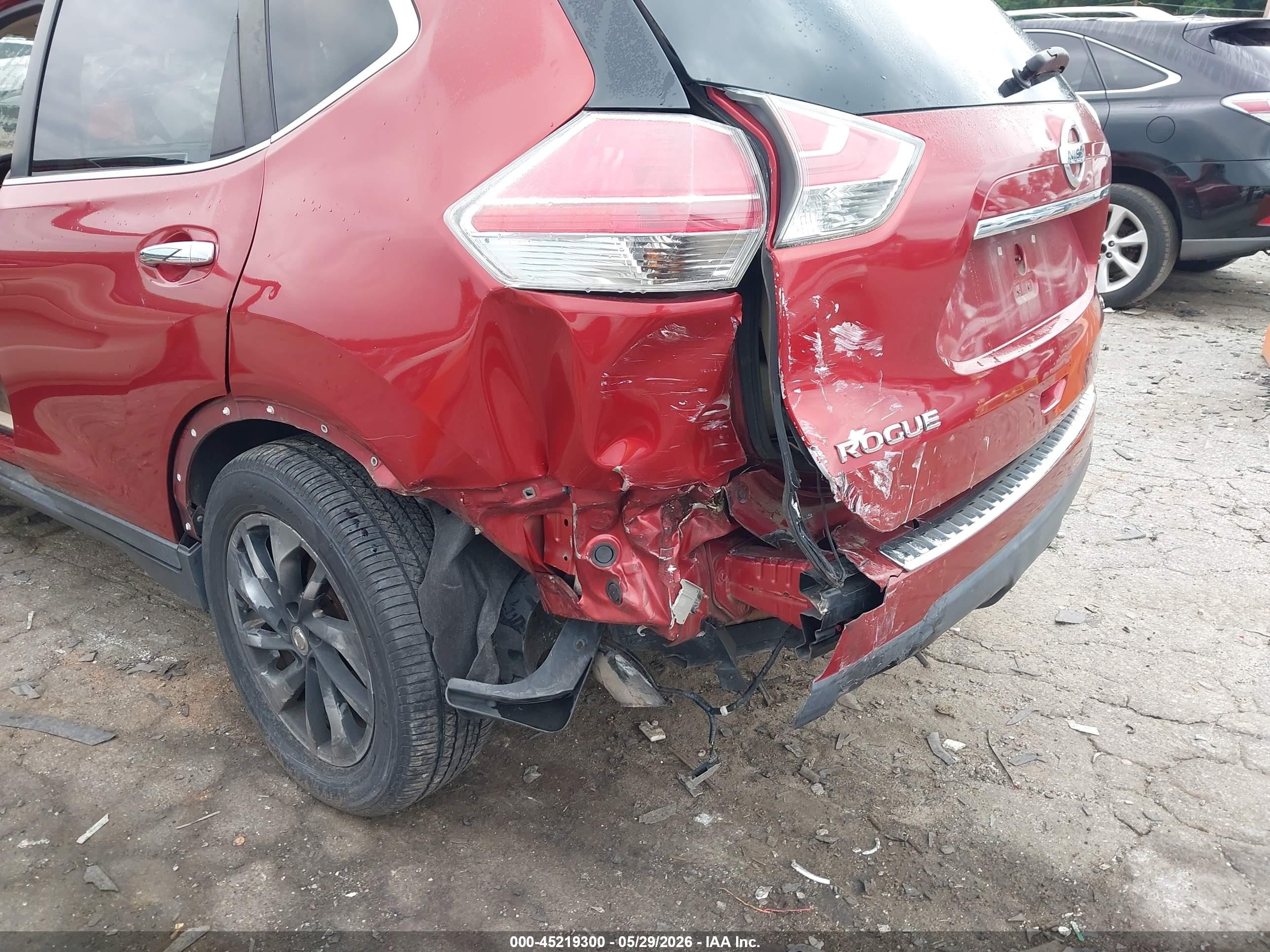 2014 Nissan Rogue Sl Red vin: 5N1AT2MT3EC825558