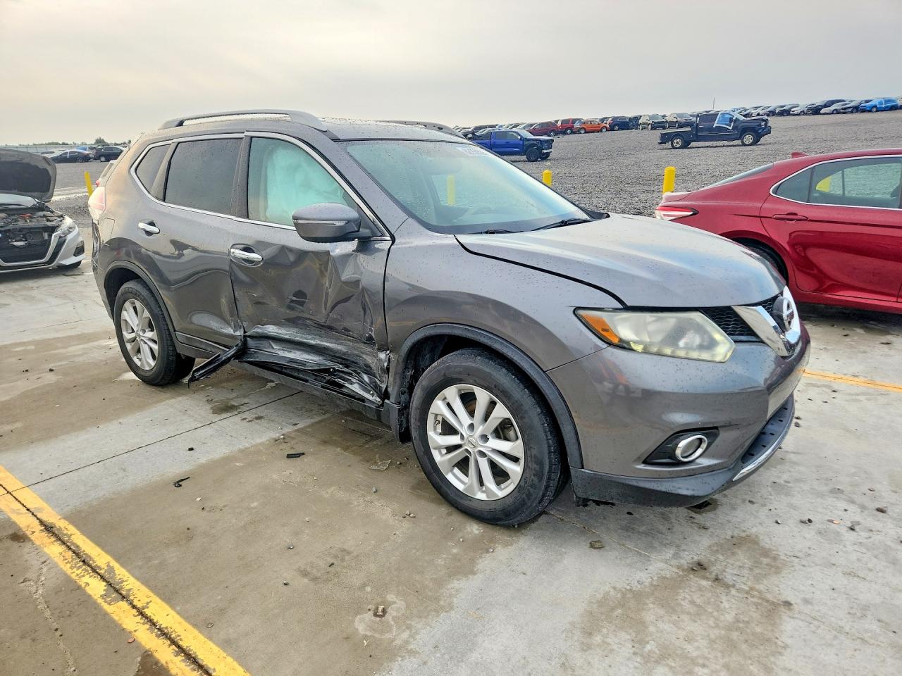 2014 Nissan Rogue Sv Gray vin: 5N1AT2MT3EC829495