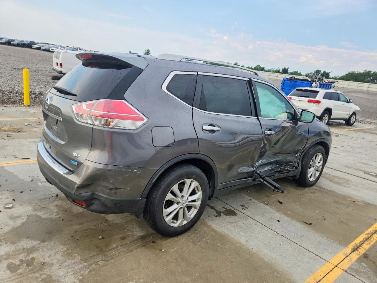 2014 Nissan Rogue Sv Gray vin: 5N1AT2MT3EC829495