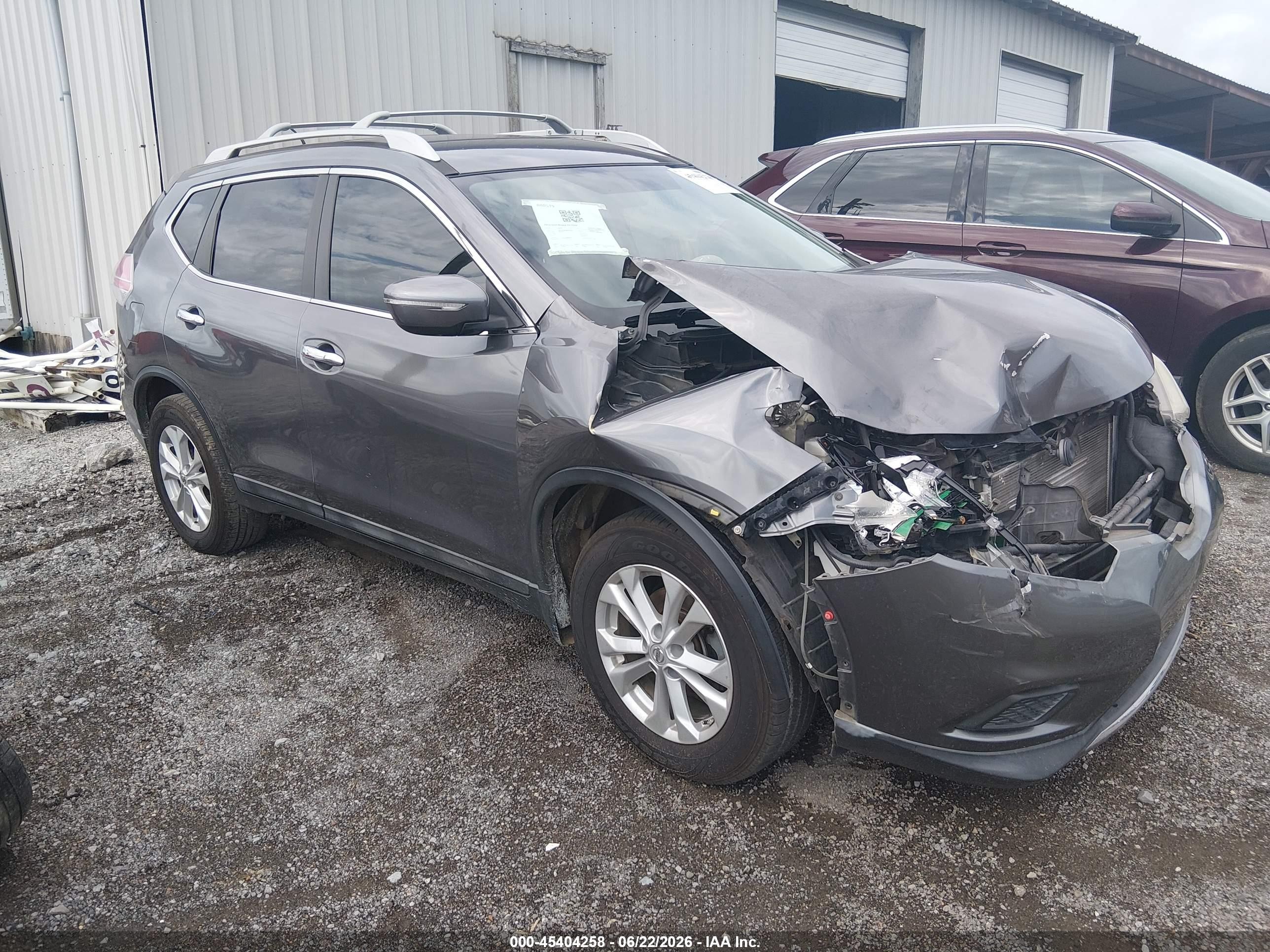 2014 Nissan Rogue Sv Серый vin: 5N1AT2MT3EC831702