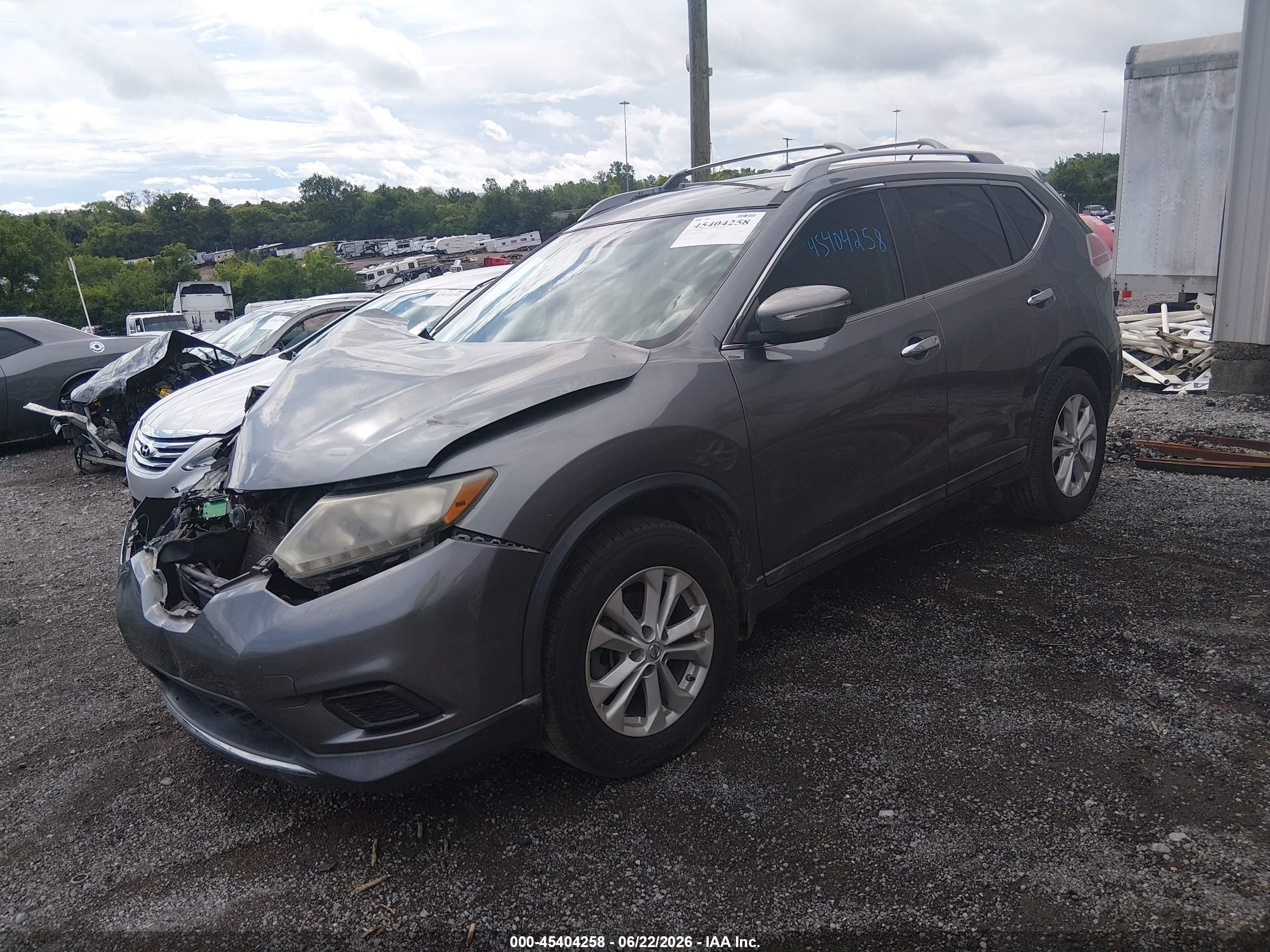 2014 Nissan Rogue Sv Серый vin: 5N1AT2MT3EC831702