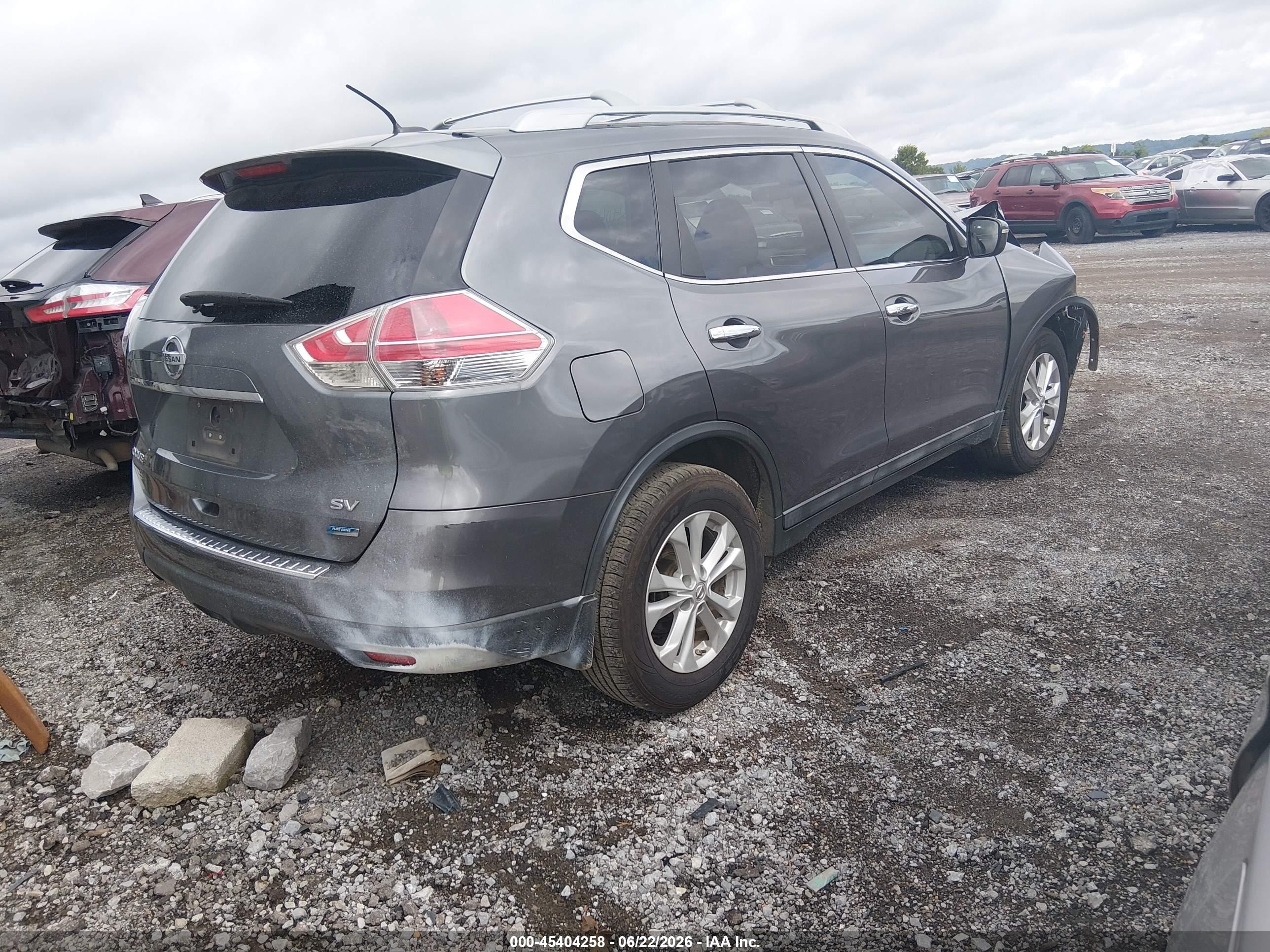 2014 Nissan Rogue Sv Серый vin: 5N1AT2MT3EC831702