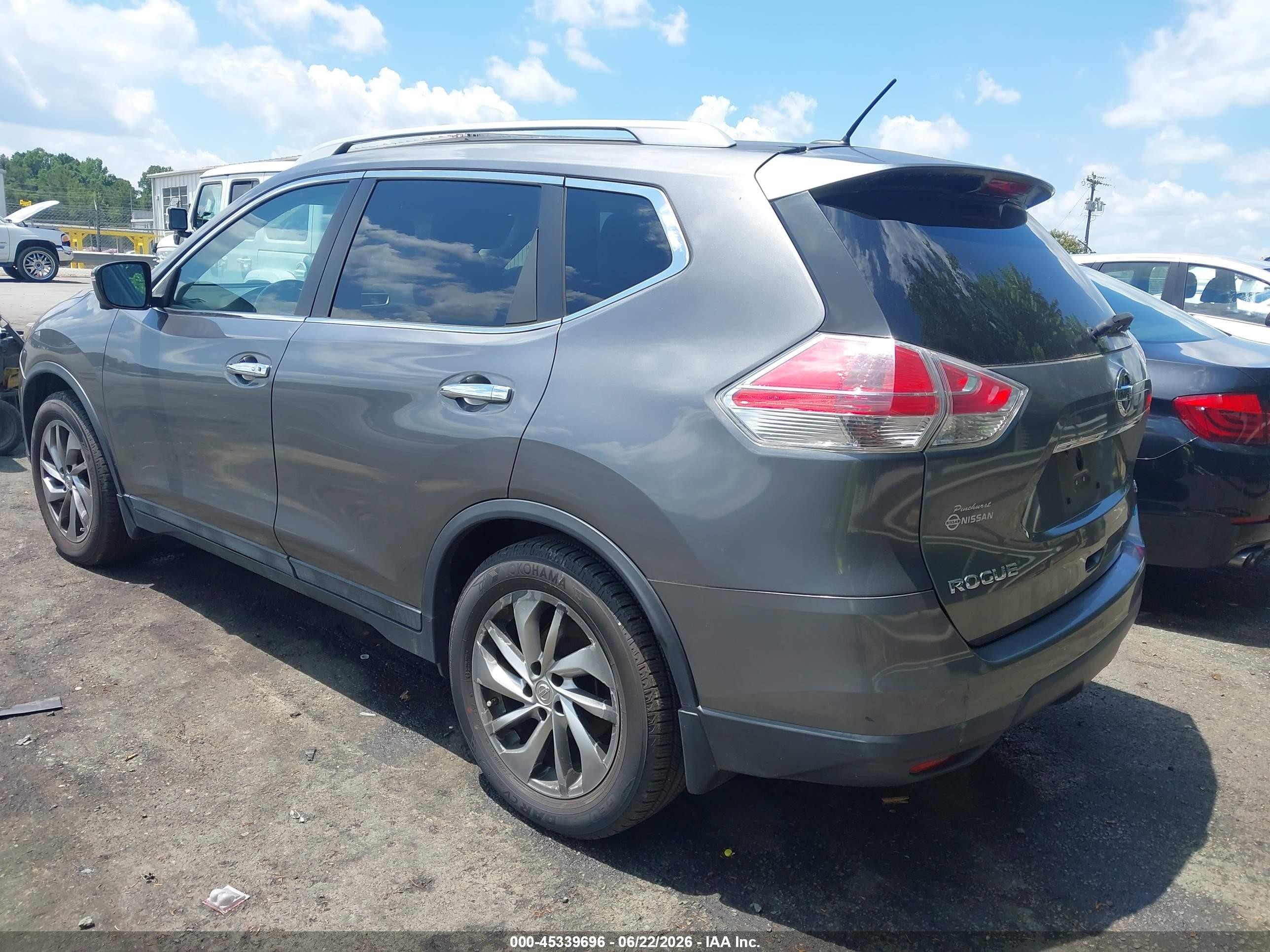 2014 Nissan Rogue Sl Gray vin: 5N1AT2MT3EC832770