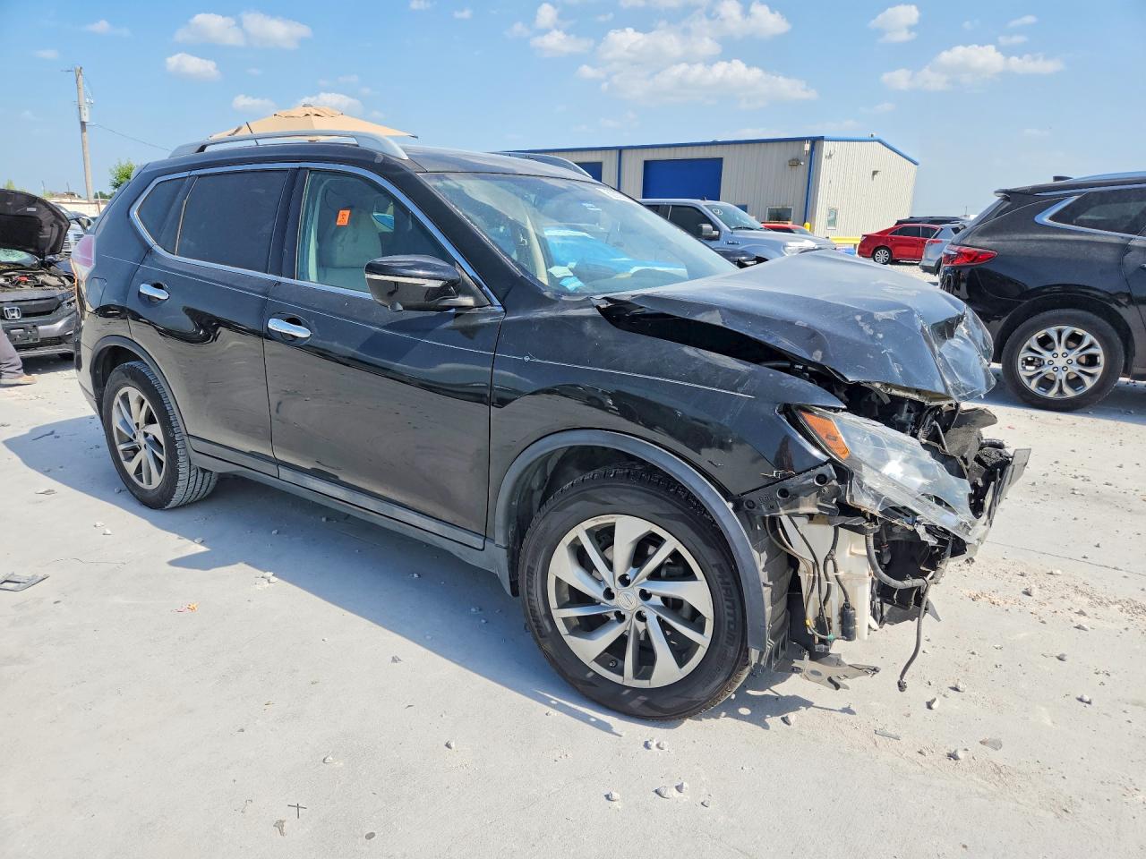2014 Nissan Rogue Sl Black vin: 5N1AT2MT3EC840447