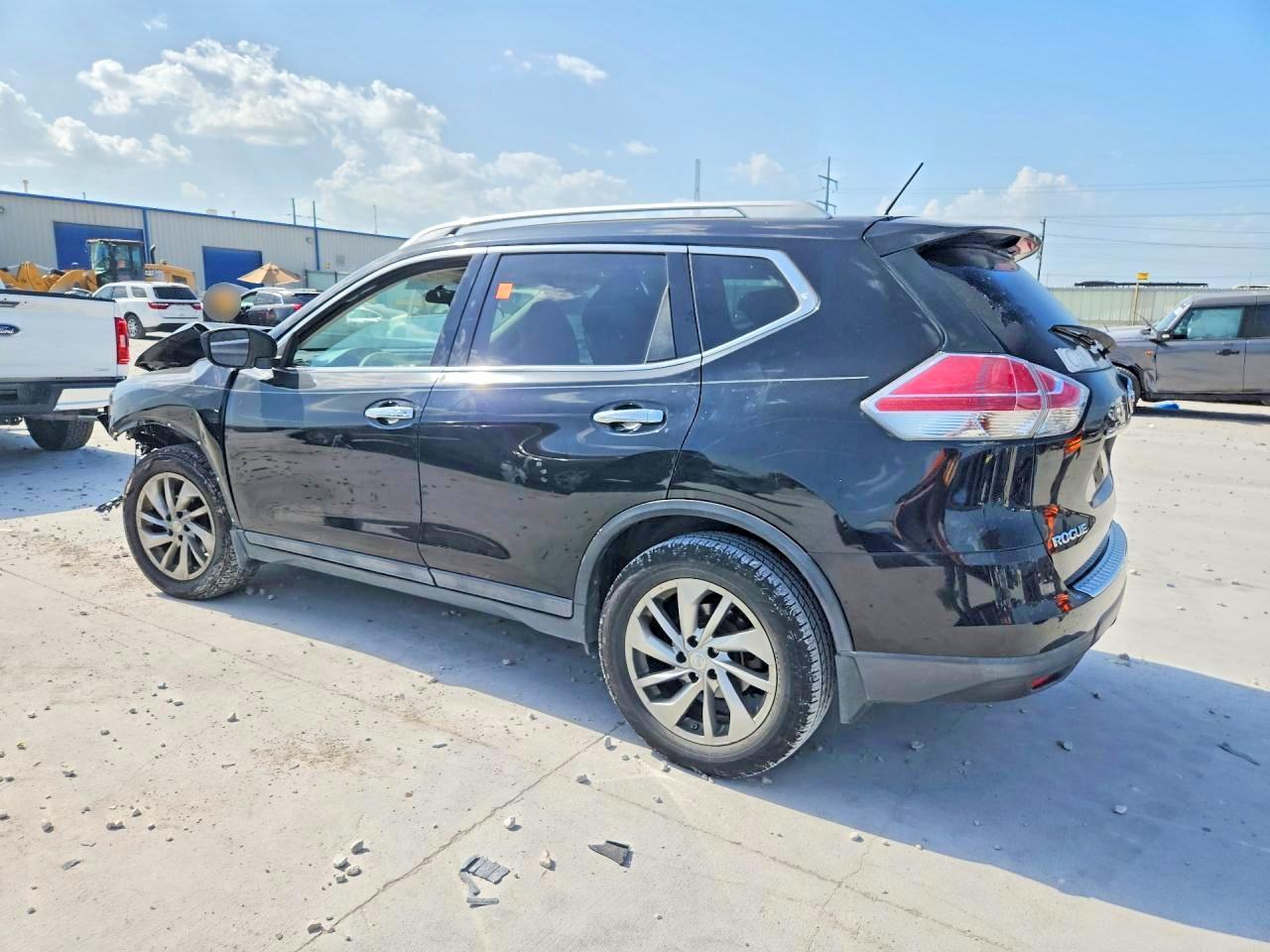2014 Nissan Rogue Sl Black vin: 5N1AT2MT3EC840447