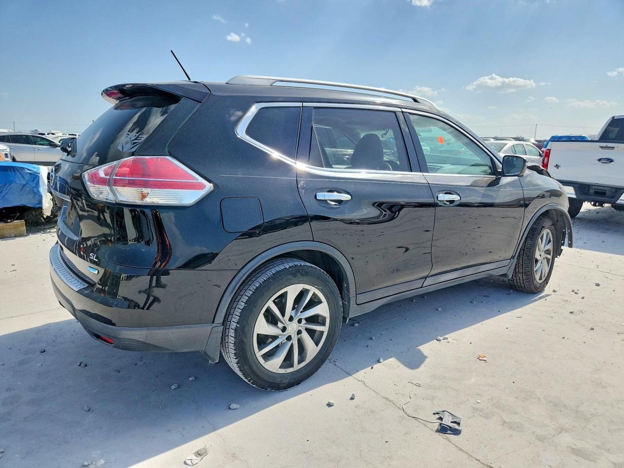 2014 Nissan Rogue Sl Black vin: 5N1AT2MT3EC840447