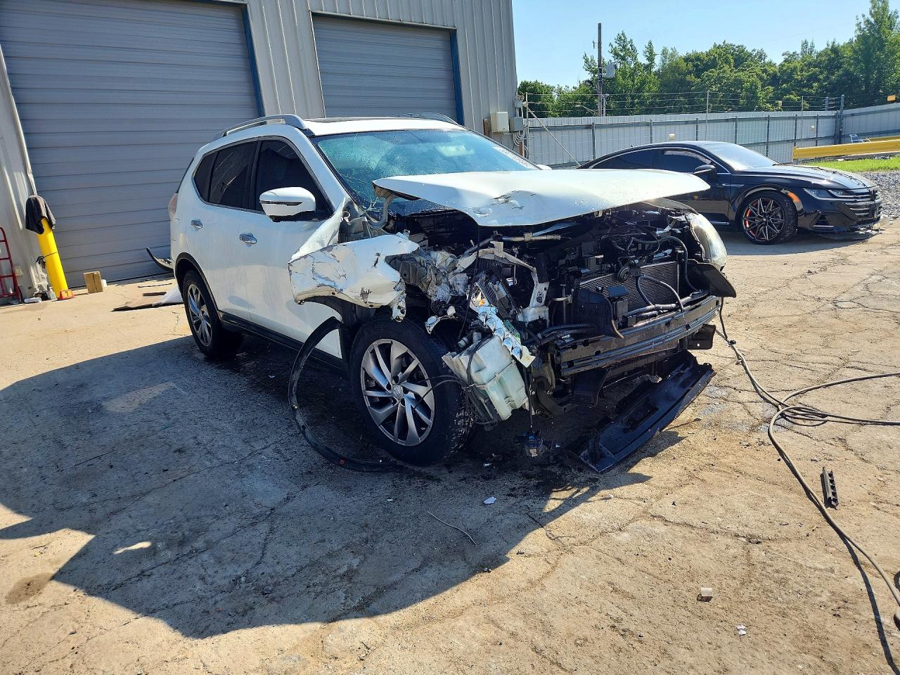 2014 Nissan Rogue Sl White vin: 5N1AT2MT3EC850525