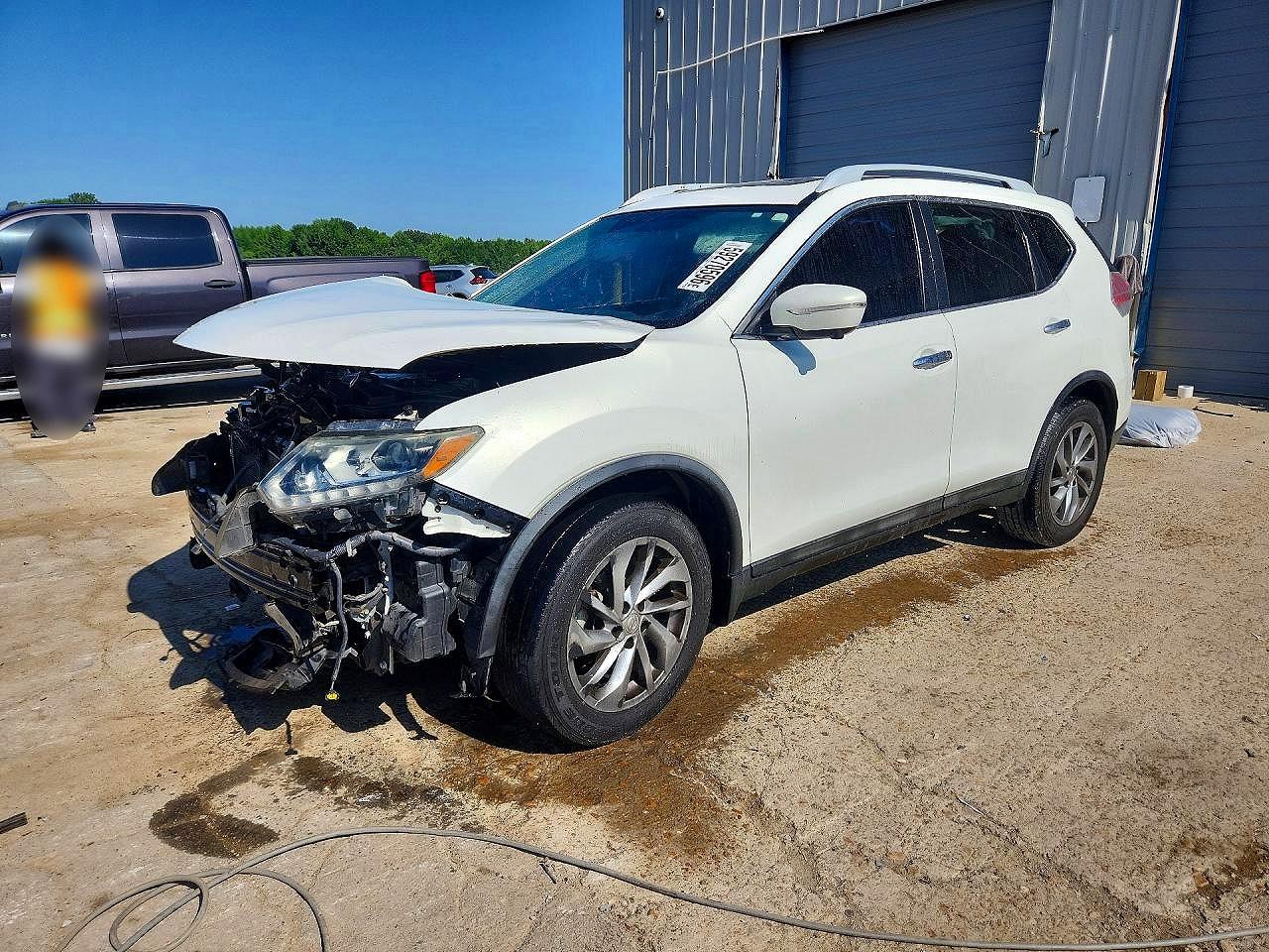2014 Nissan Rogue Sl White vin: 5N1AT2MT3EC850525