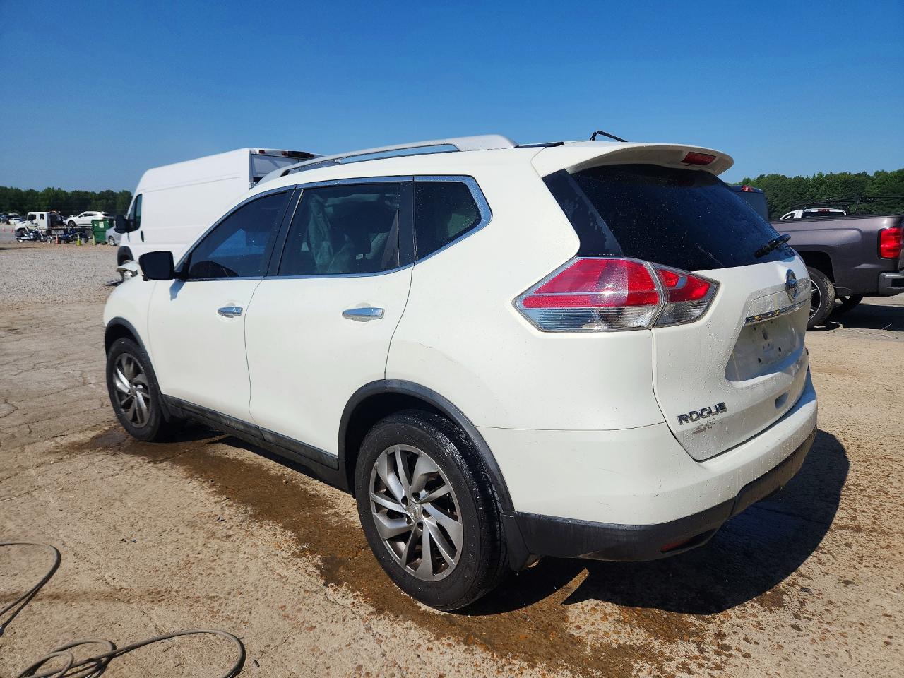 2014 Nissan Rogue Sl White vin: 5N1AT2MT3EC850525