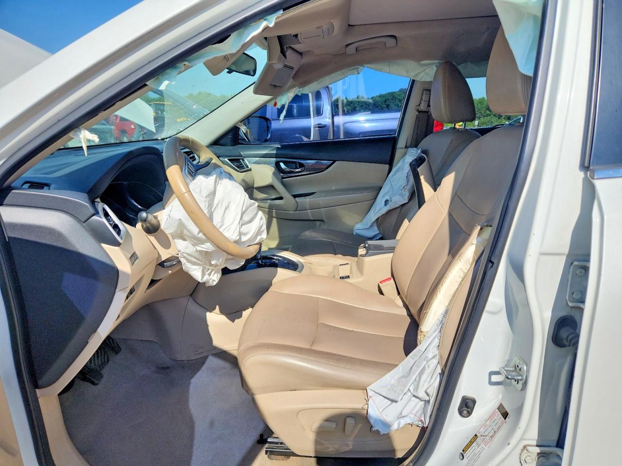 2014 Nissan Rogue Sl White vin: 5N1AT2MT3EC850525
