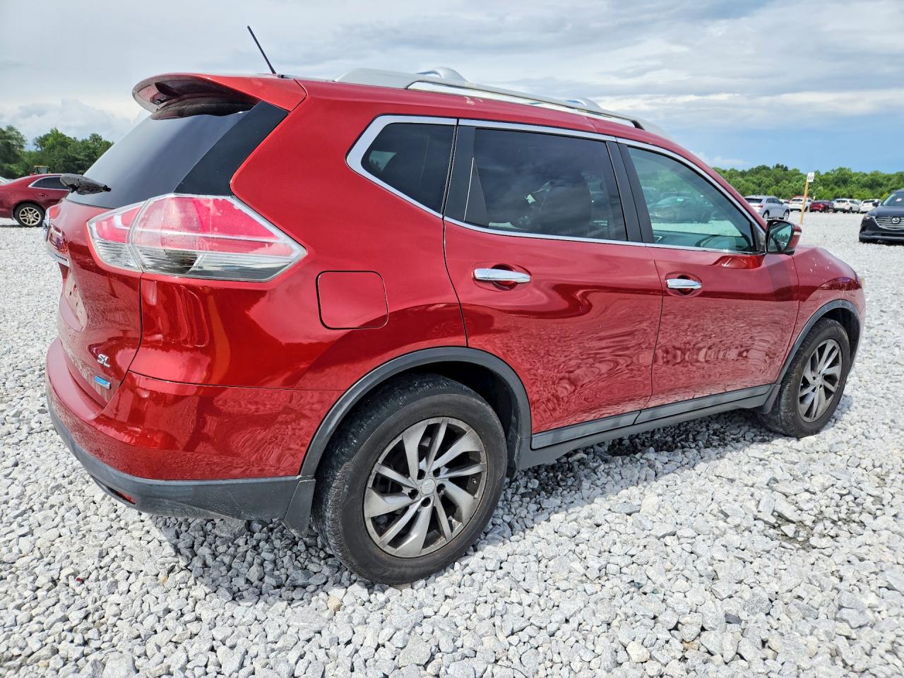 2014 Nissan Rogue Sl Red vin: 5N1AT2MT3EC850833