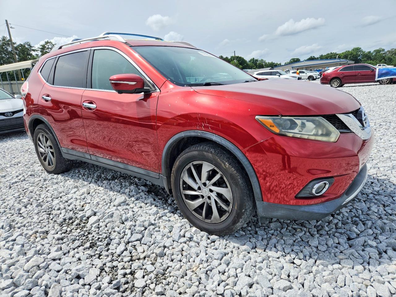 2014 Nissan Rogue Sl Red vin: 5N1AT2MT3EC850833