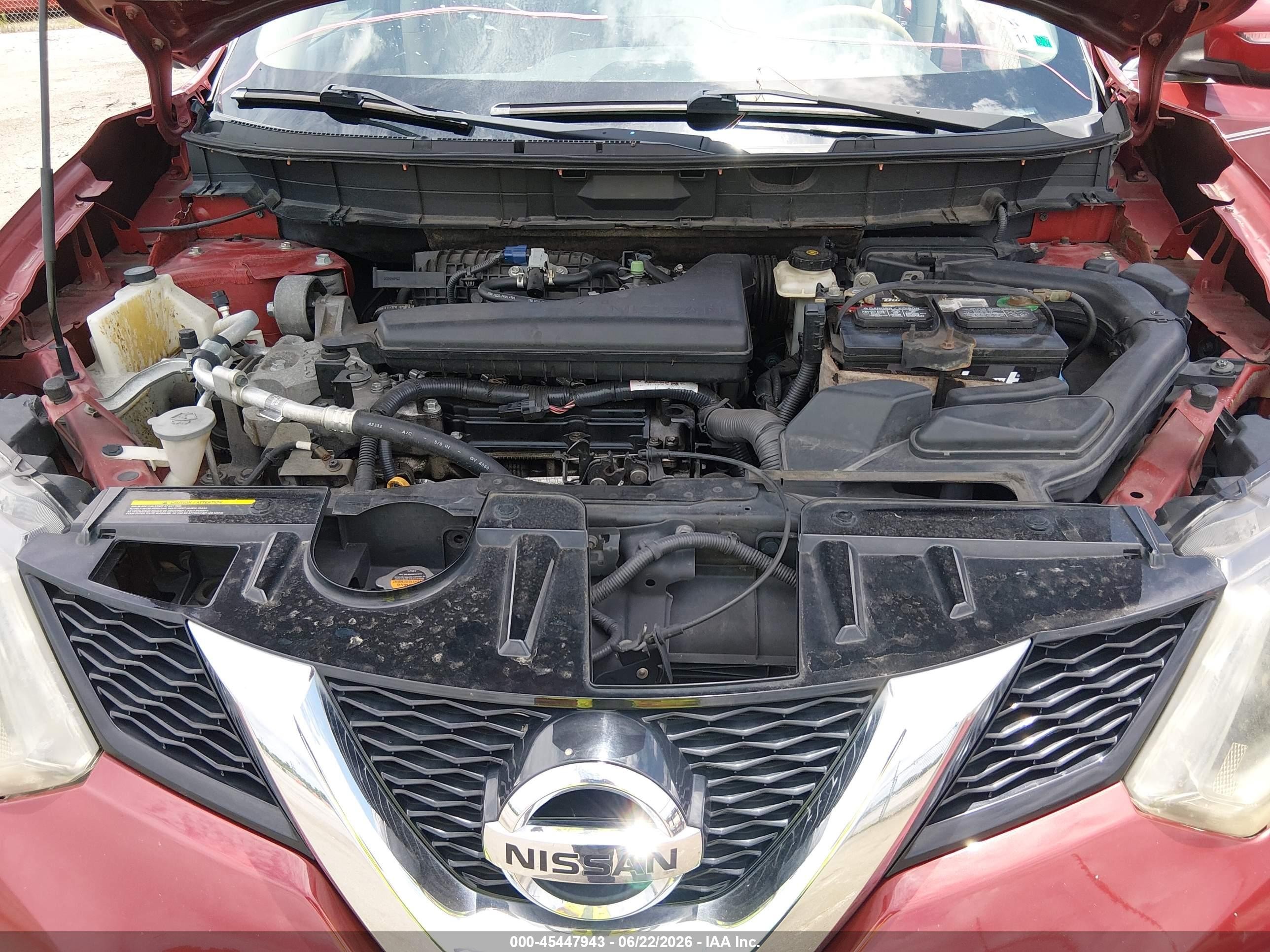 2015 Nissan Rogue Sl Red vin: 5N1AT2MT3FC764875