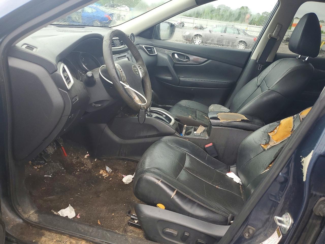 2015 Nissan Rogue Sl Синий vin: 5N1AT2MT3FC769574