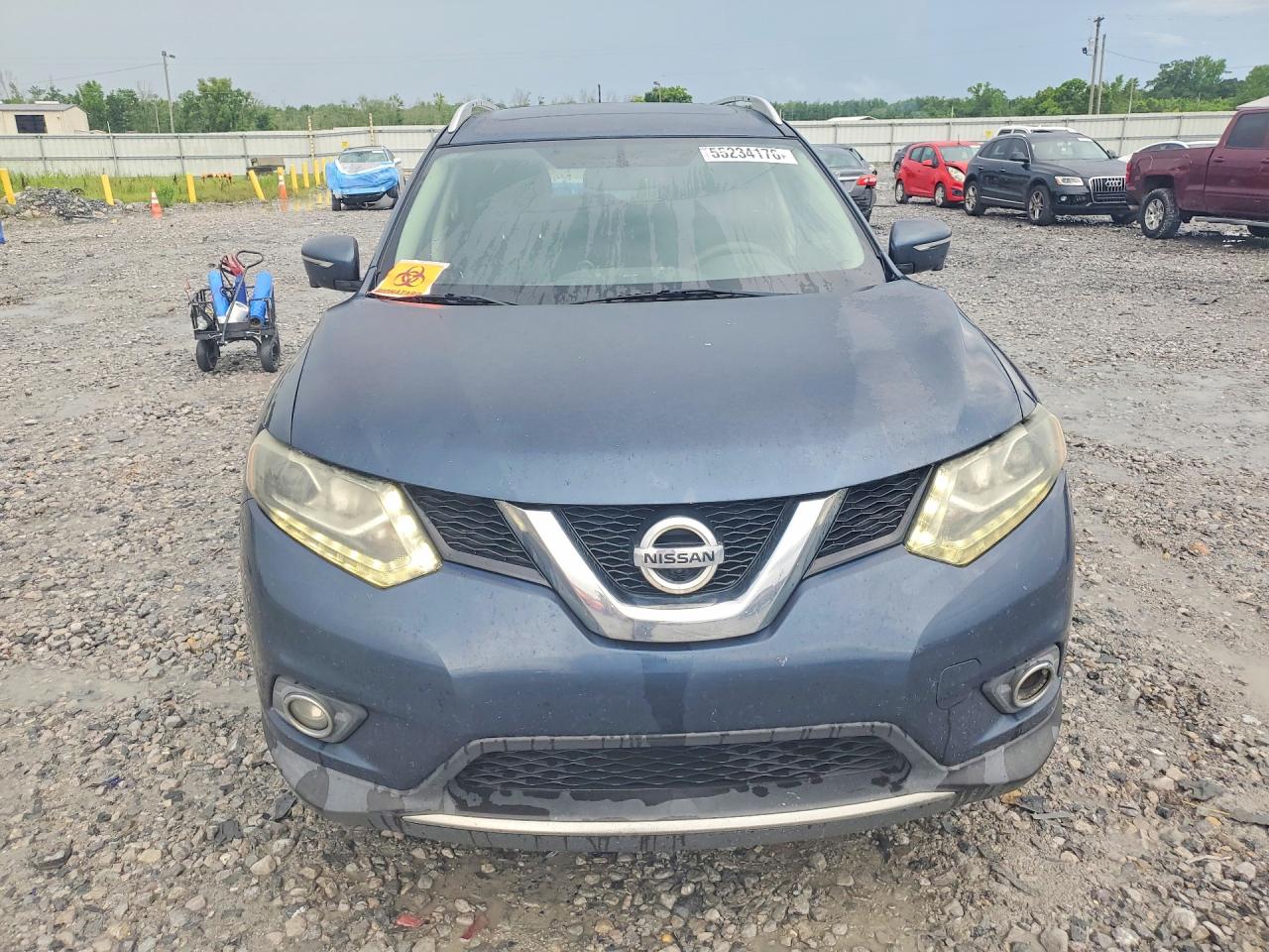 2015 Nissan Rogue Sl Синий vin: 5N1AT2MT3FC769574