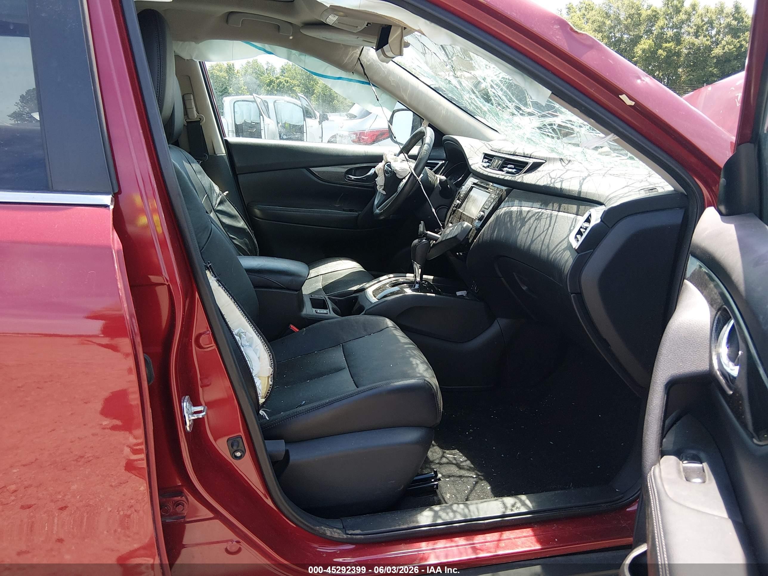2015 Nissan Rogue Sl Maroon vin: 5N1AT2MT3FC806557