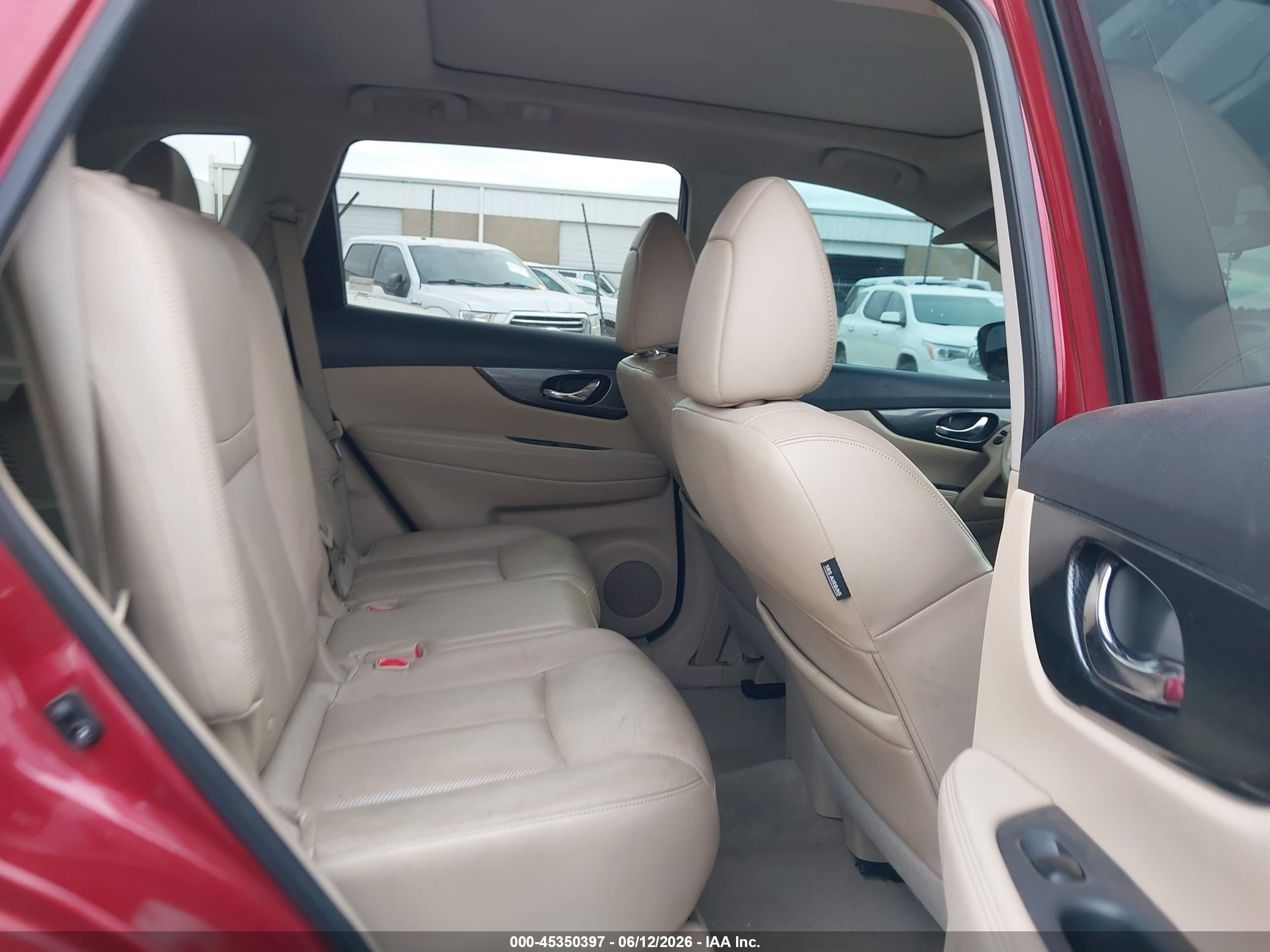 2015 Nissan Rogue Sl Red vin: 5N1AT2MT3FC809491