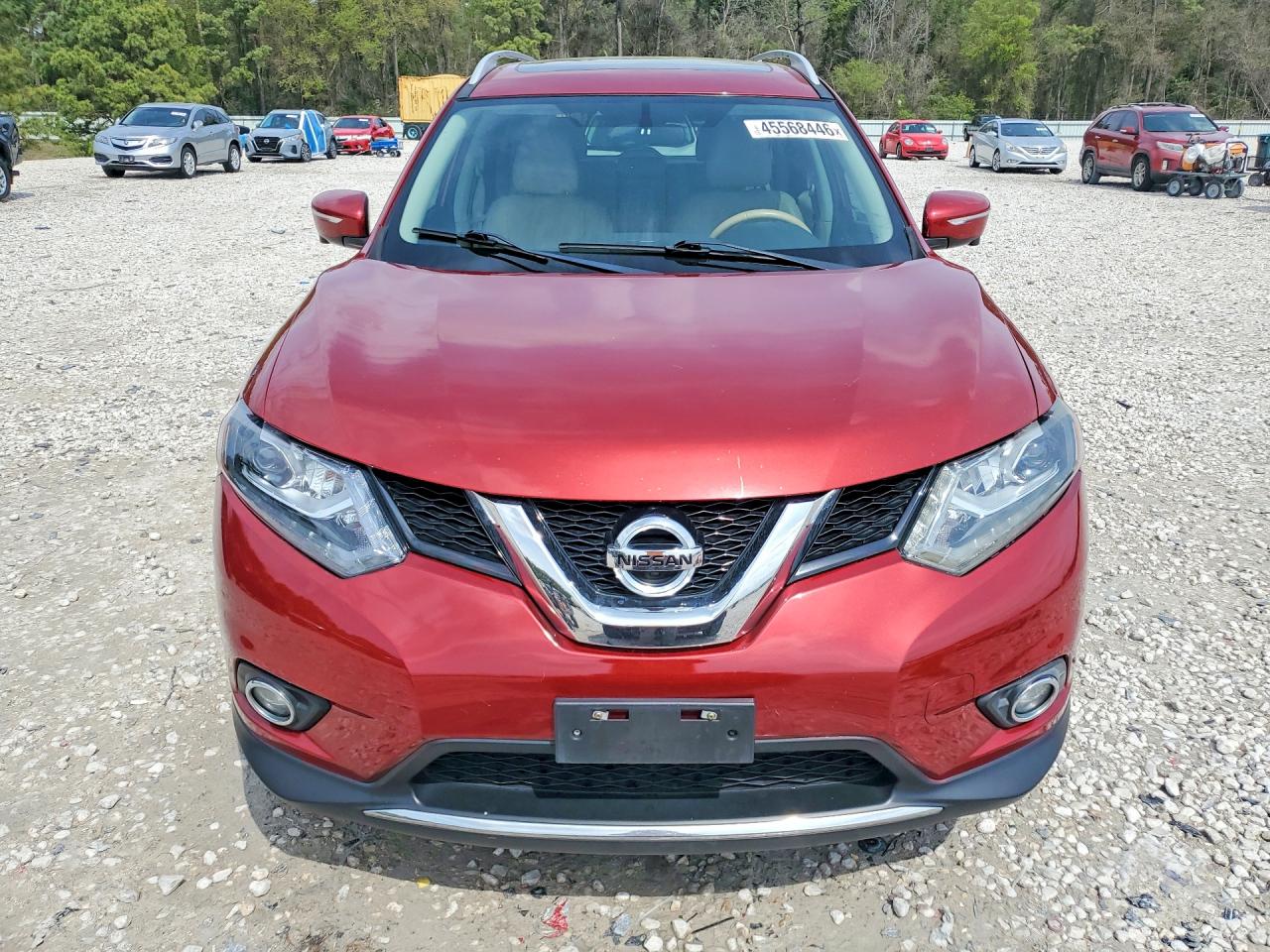 2015 Nissan Rogue Sl Красный vin: 5N1AT2MT3FC811080