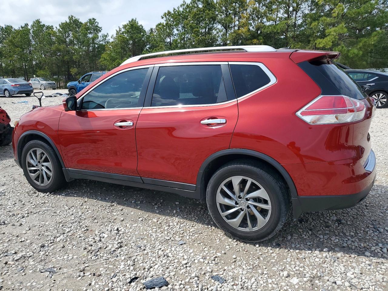 2015 Nissan Rogue Sl Красный vin: 5N1AT2MT3FC811080