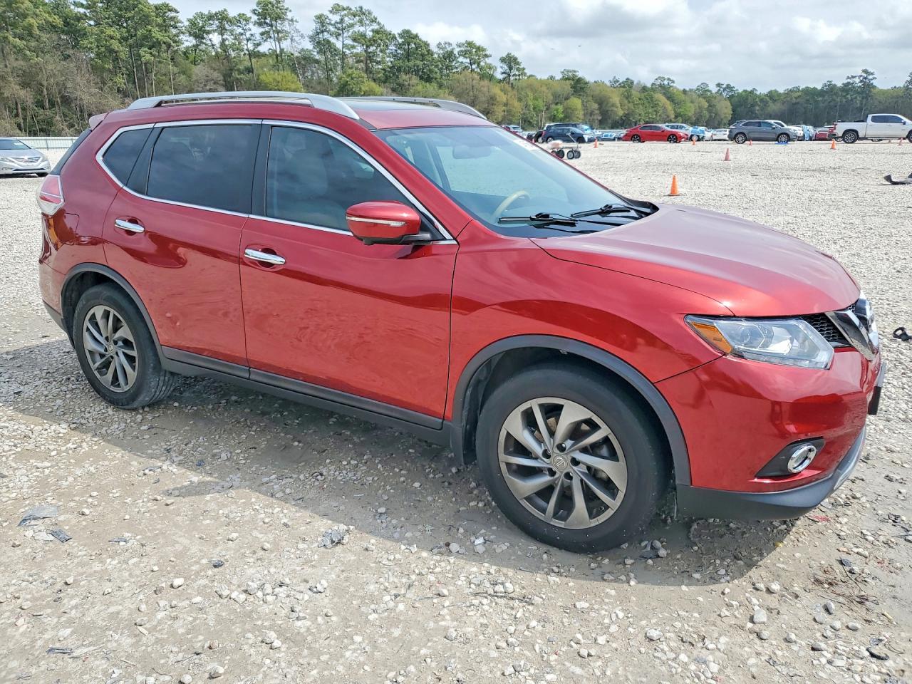 2015 Nissan Rogue Sl Красный vin: 5N1AT2MT3FC811080