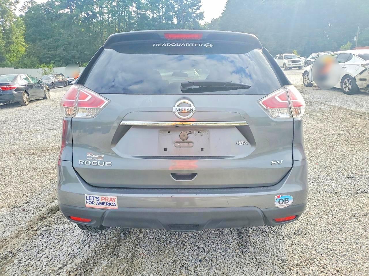 2015 Nissan Rogue Sv Серый vin: 5N1AT2MT3FC812634