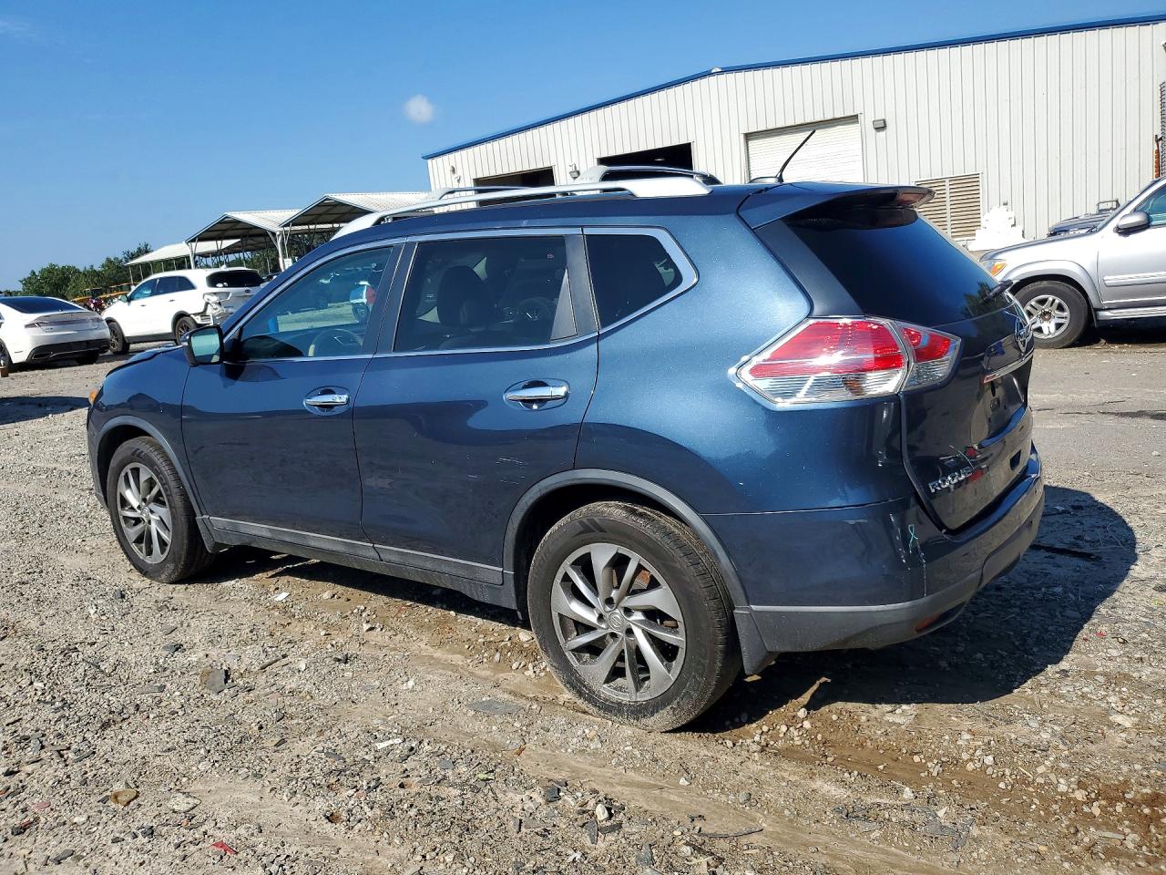 2015 Nissan Rogue Sl Blue vin: 5N1AT2MT3FC823732