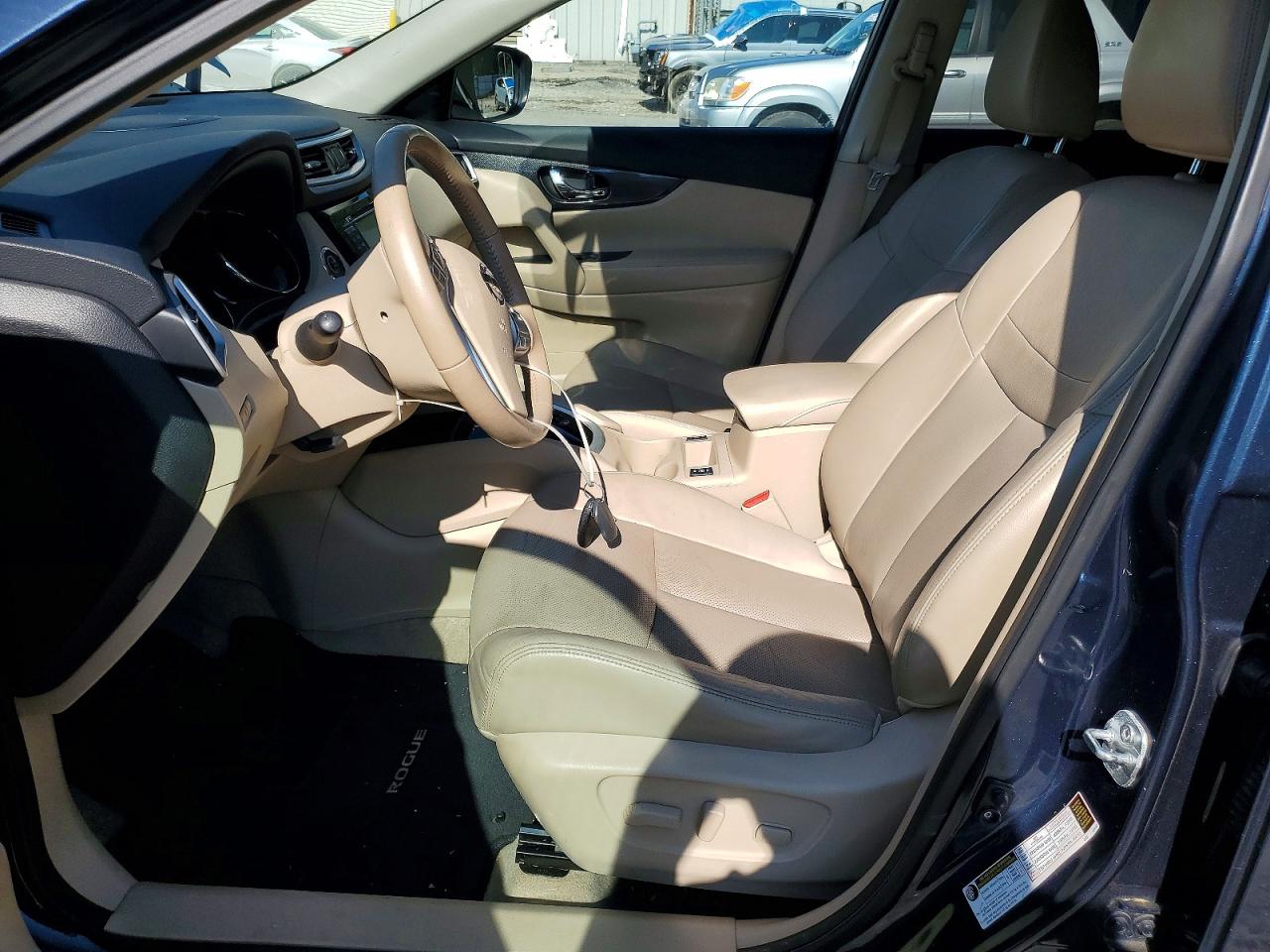 2015 Nissan Rogue Sl Blue vin: 5N1AT2MT3FC823732