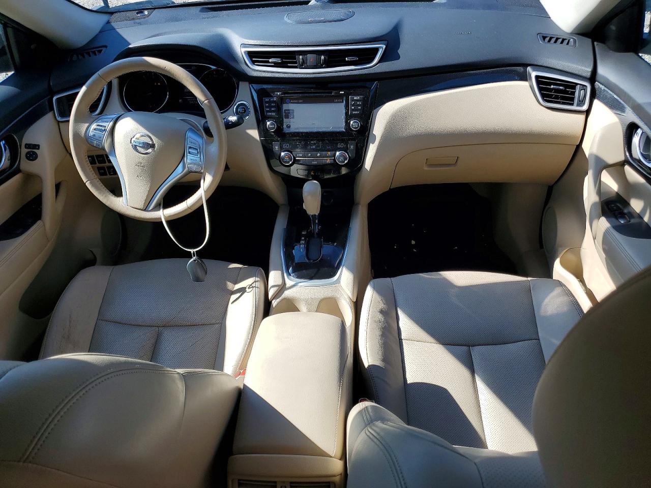 2015 Nissan Rogue Sl Blue vin: 5N1AT2MT3FC823732