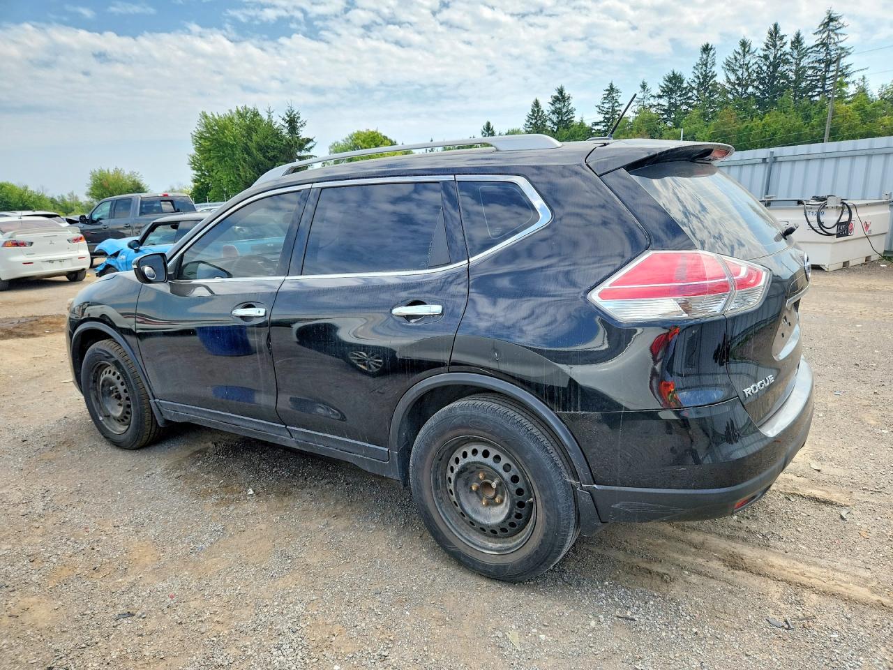 2015 Nissan Rogue S Black vin: 5N1AT2MT3FC834861