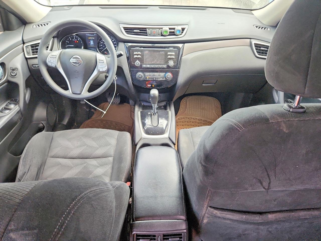 2015 Nissan Rogue S Black vin: 5N1AT2MT3FC834861