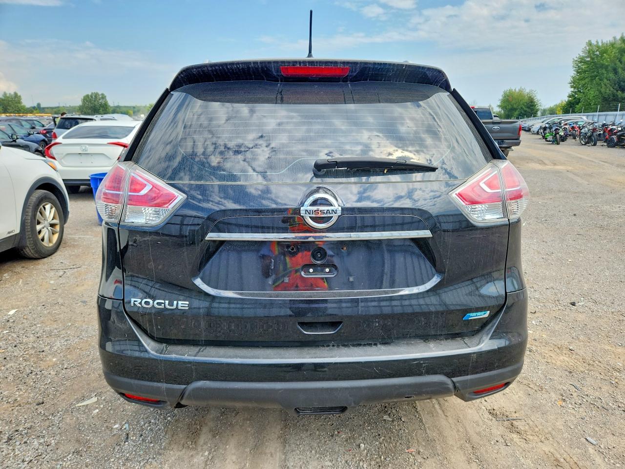 2015 Nissan Rogue S Black vin: 5N1AT2MT3FC834861