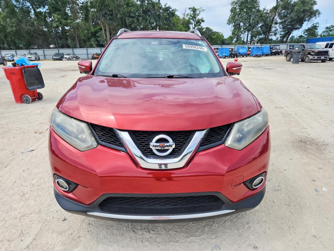 2015 Nissan Rogue Sl Red vin: 5N1AT2MT3FC853667