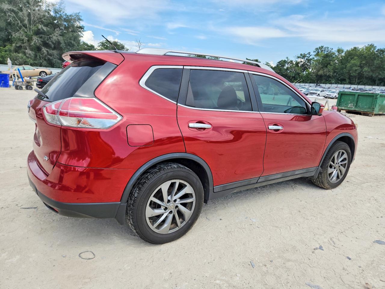 2015 Nissan Rogue Sl Red vin: 5N1AT2MT3FC853667