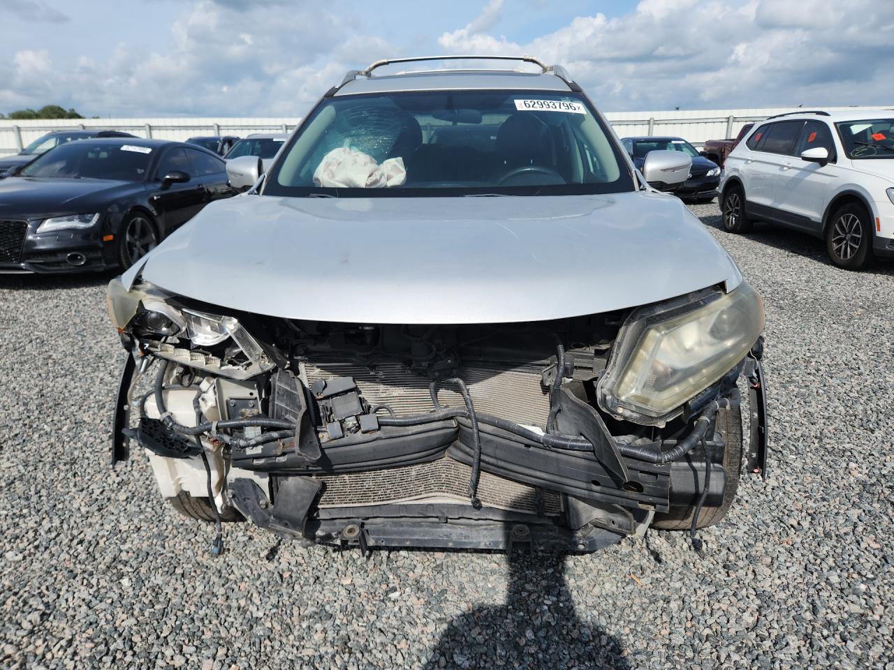 2015 Nissan Rogue Sl Silver vin: 5N1AT2MT3FC868234