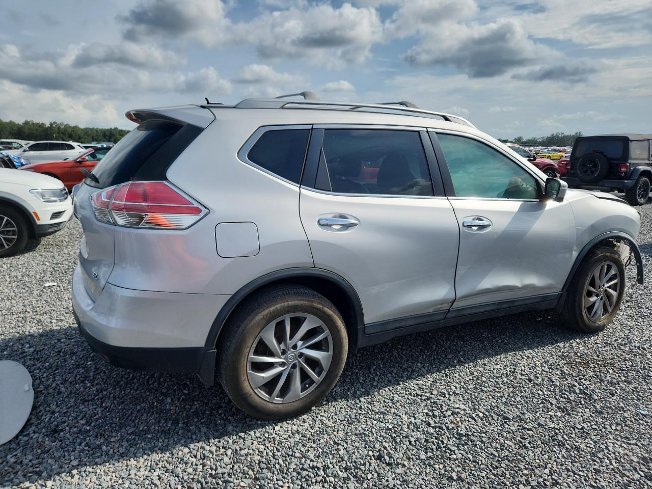 2015 Nissan Rogue Sl Silver vin: 5N1AT2MT3FC868234