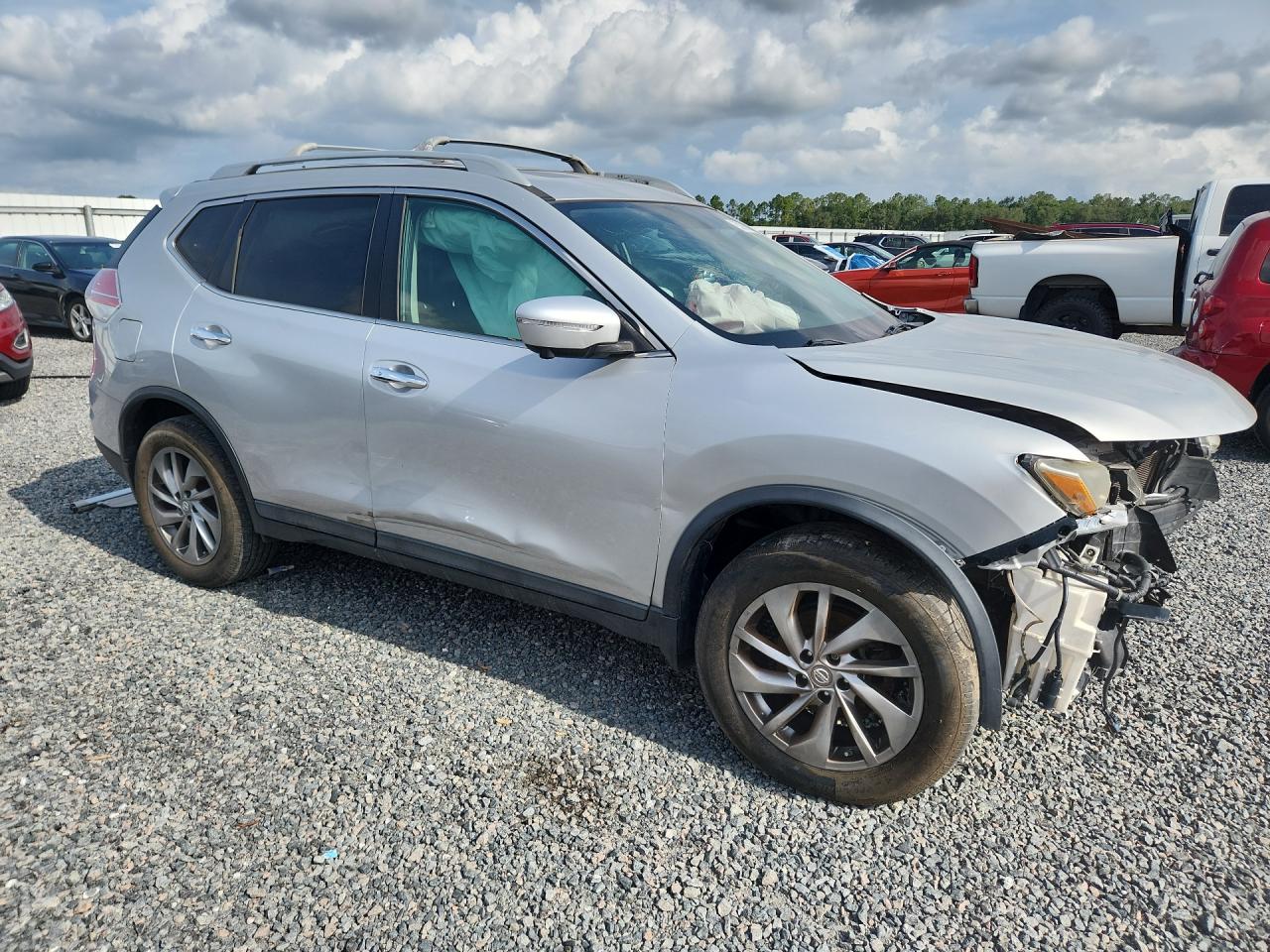 2015 Nissan Rogue Sl Silver vin: 5N1AT2MT3FC868234
