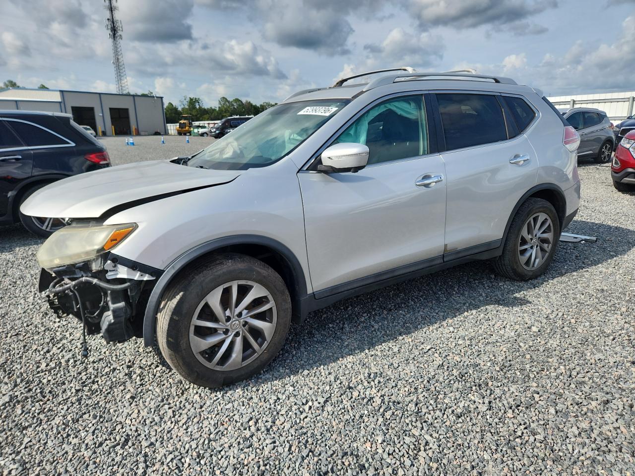 2015 Nissan Rogue Sl Silver vin: 5N1AT2MT3FC868234