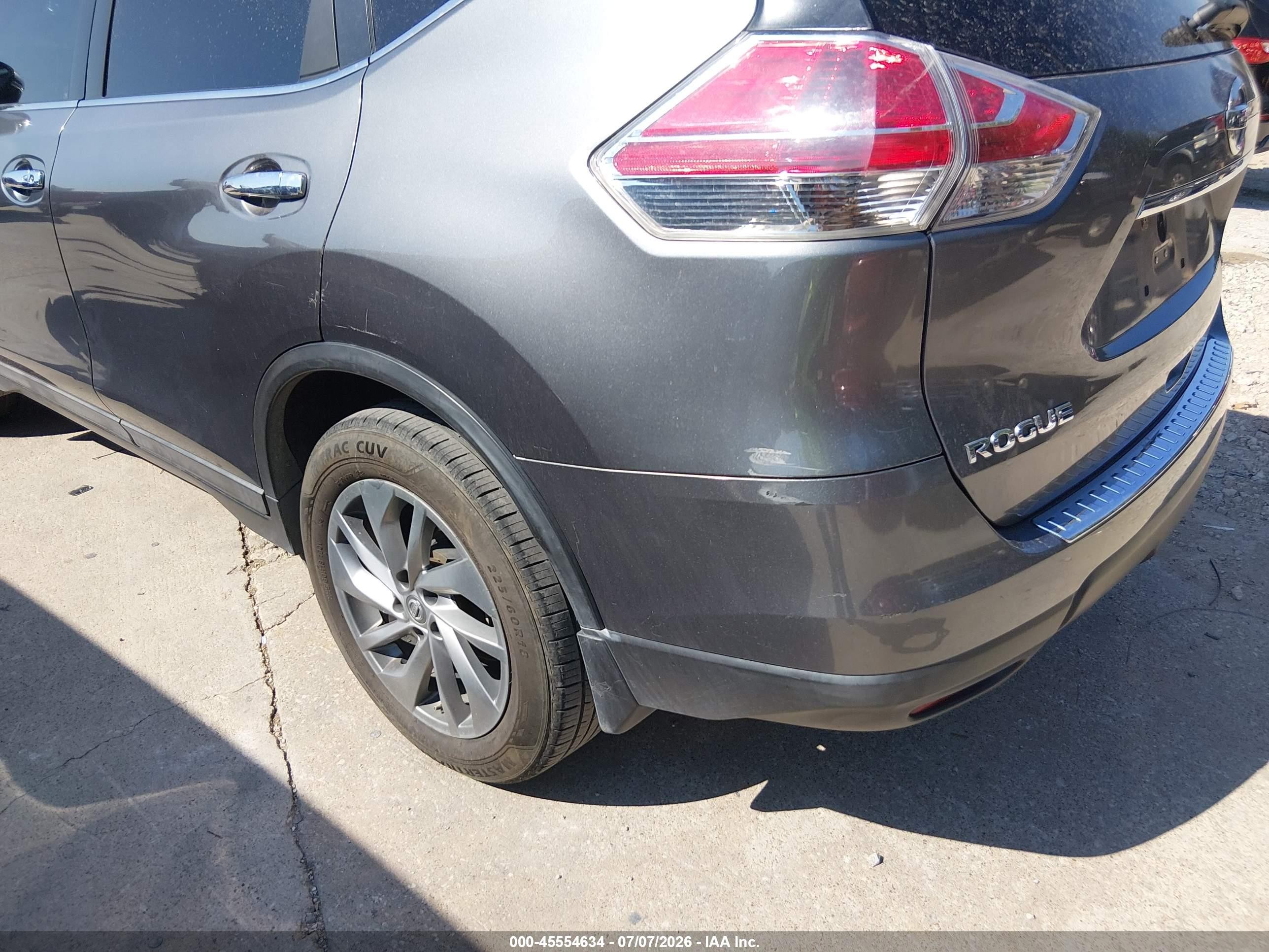 2015 Nissan Rogue Sl Серый vin: 5N1AT2MT3FC876527