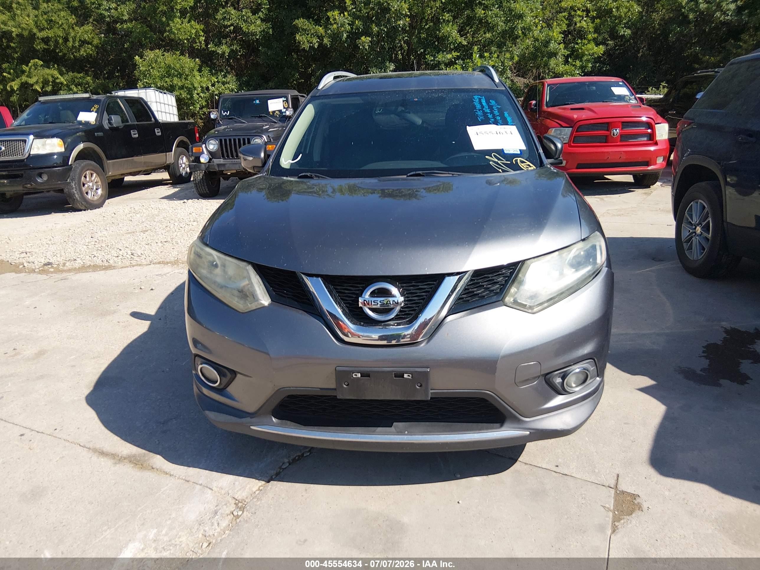 2015 Nissan Rogue Sl Серый vin: 5N1AT2MT3FC876527