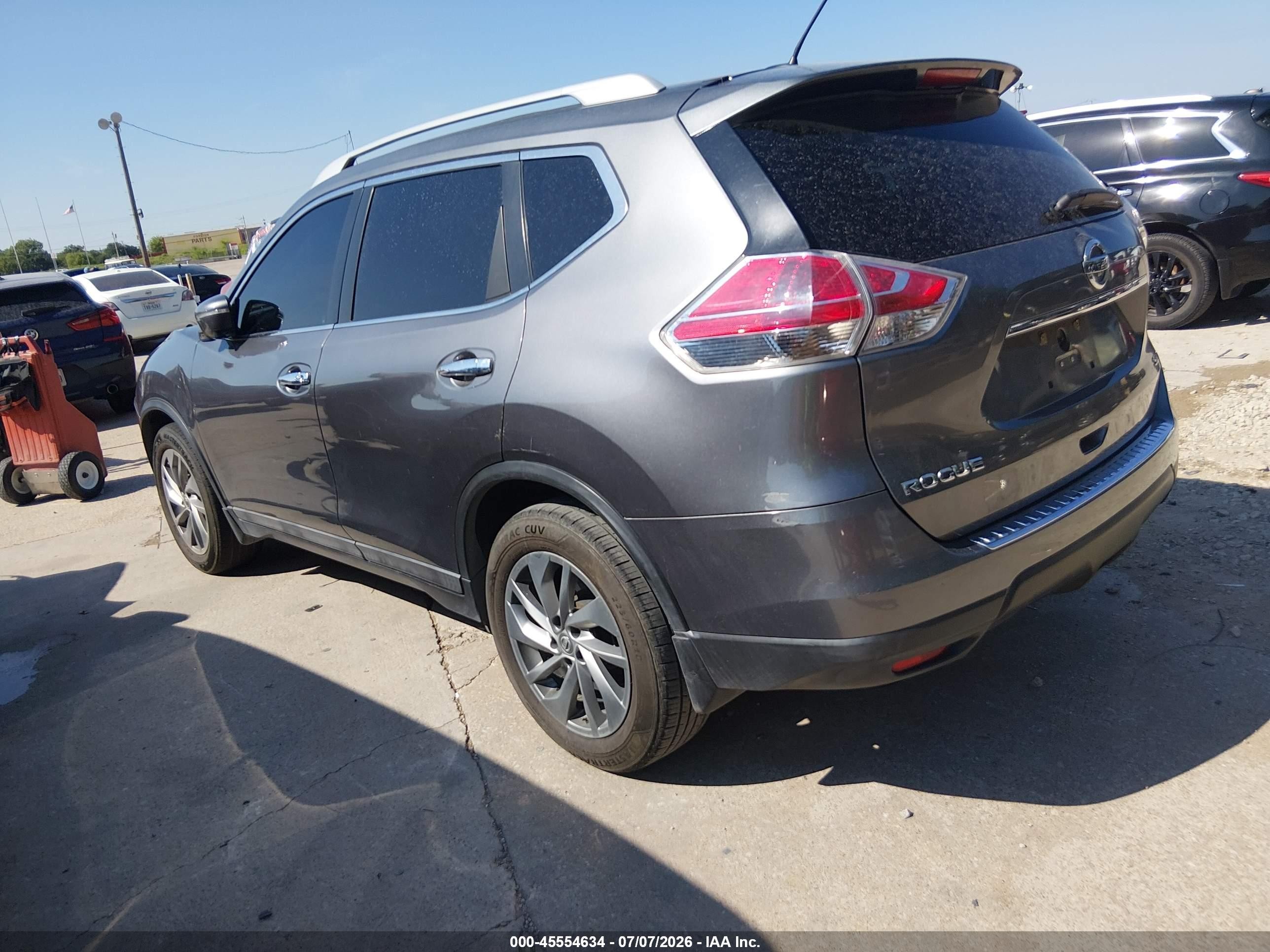 2015 Nissan Rogue Sl Серый vin: 5N1AT2MT3FC876527